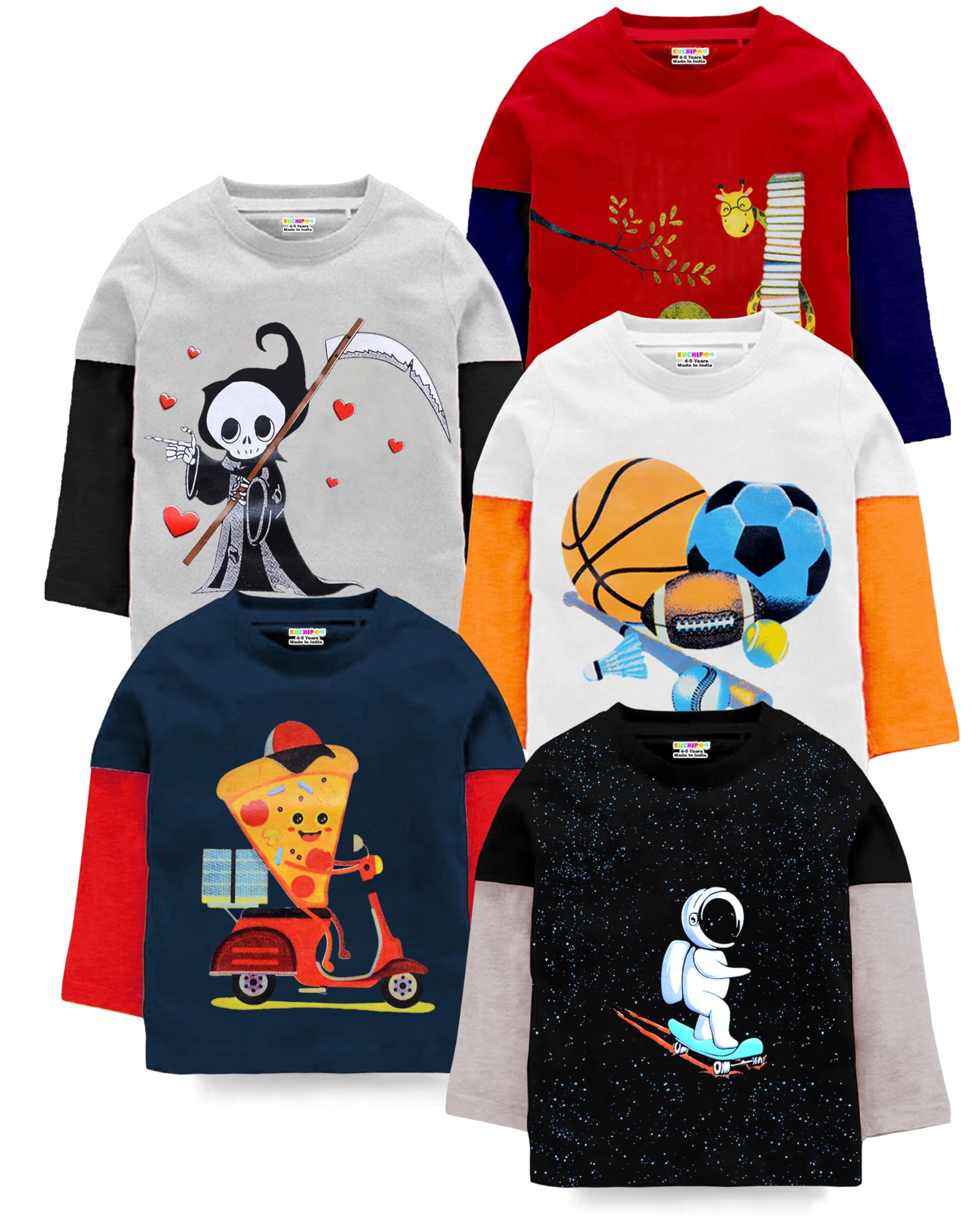 Kuchipoo Boys & Girls Cotton T-Shirt