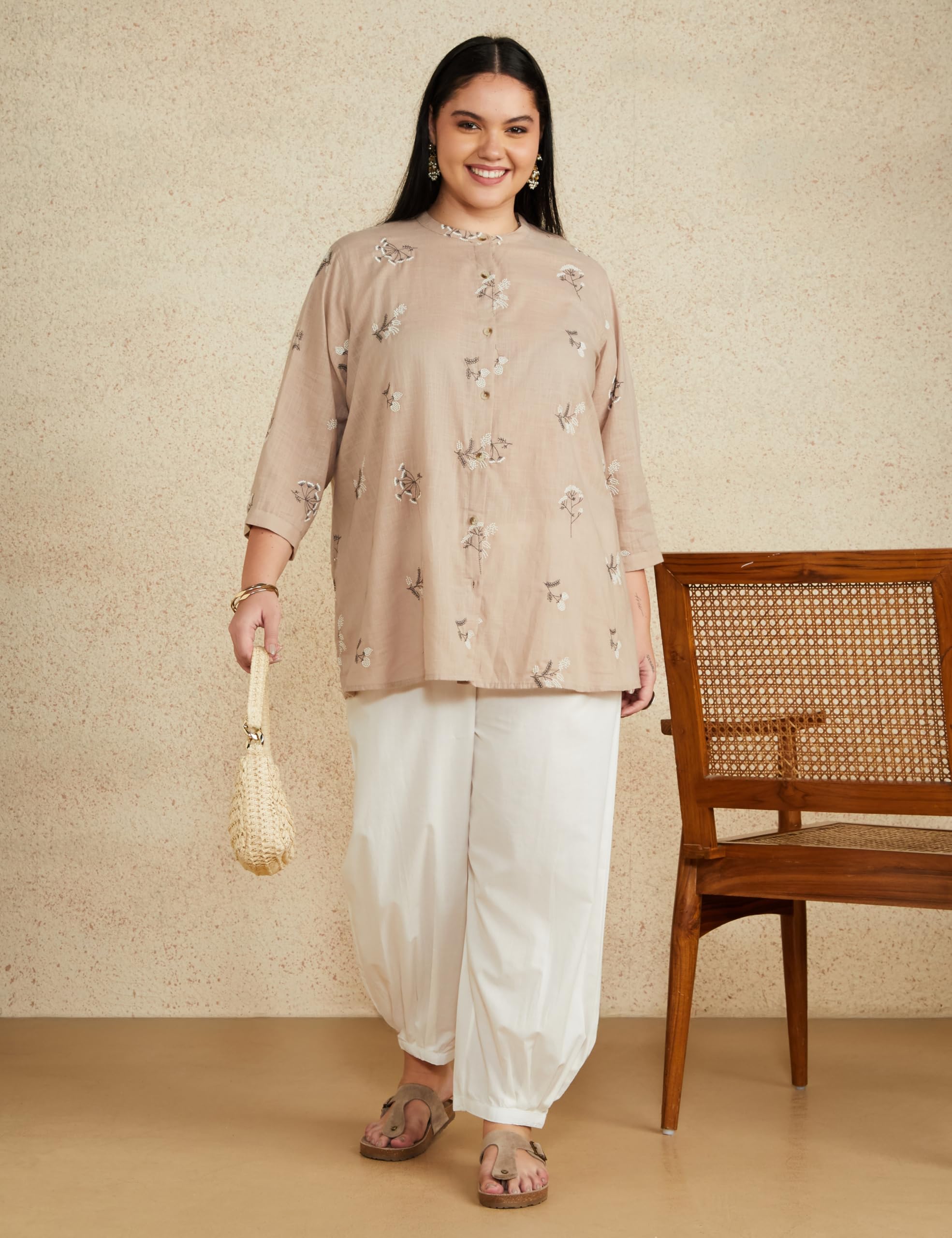 Myx Women's Cotton Afghan Salwar - White - Image 5