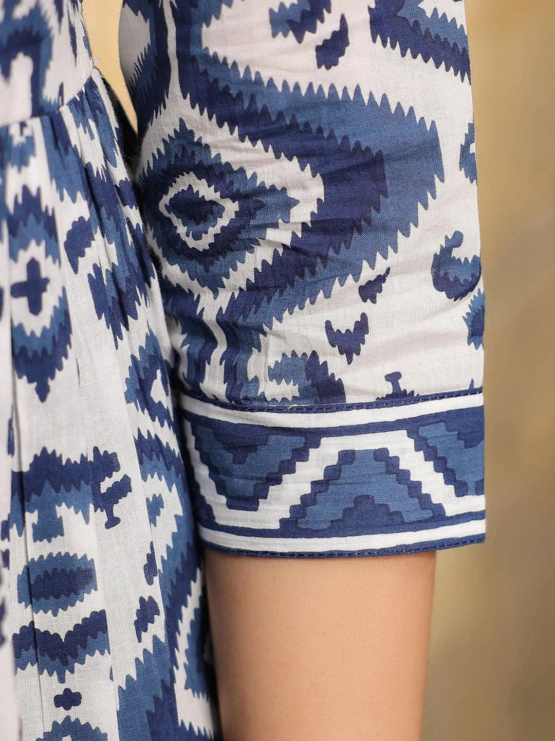 NAINVISH Blue Floral A-line Cotton Top for Women - Image 5