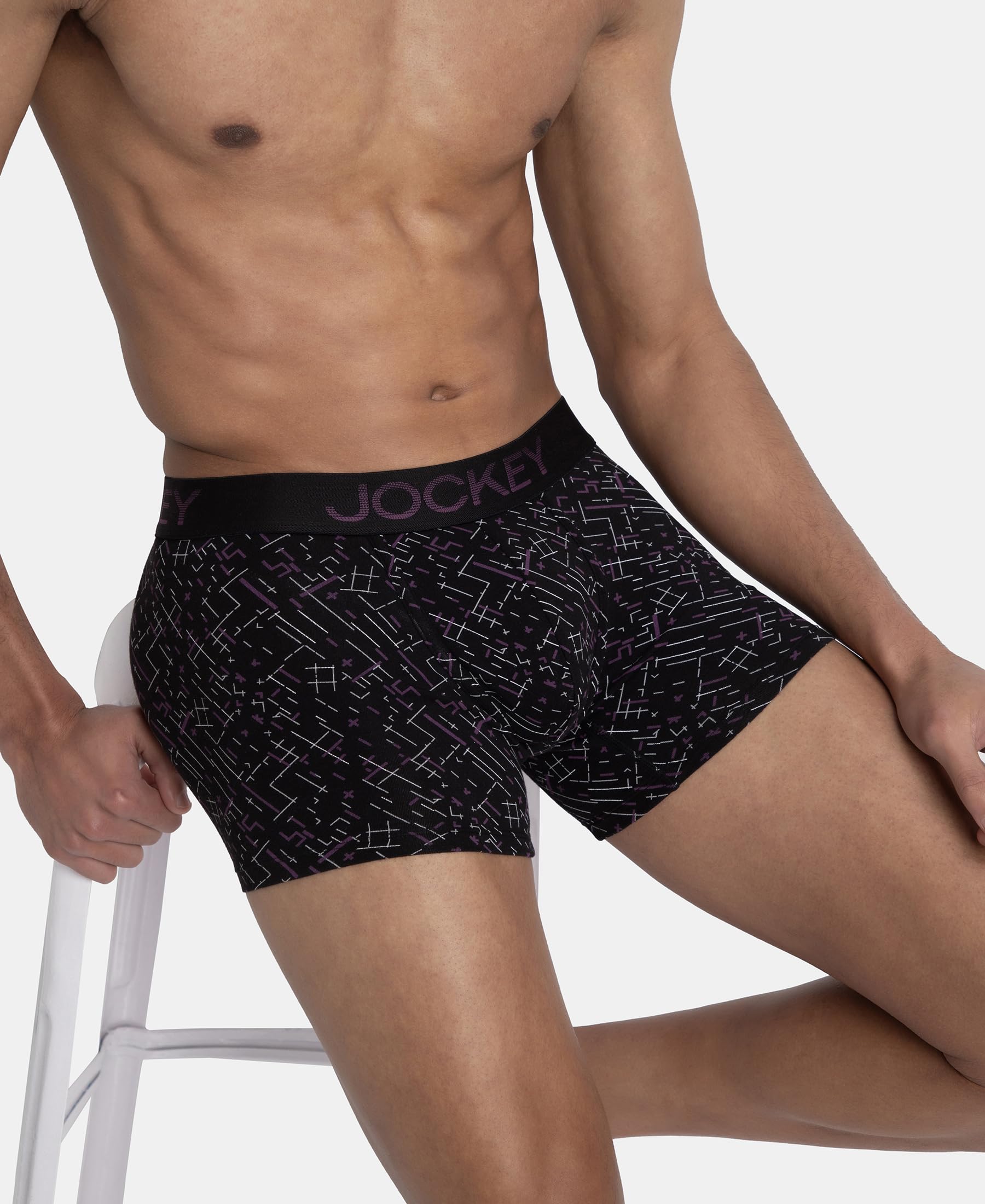 Jockey Men's Printed Trunk - Cotton Elastane - Image 5