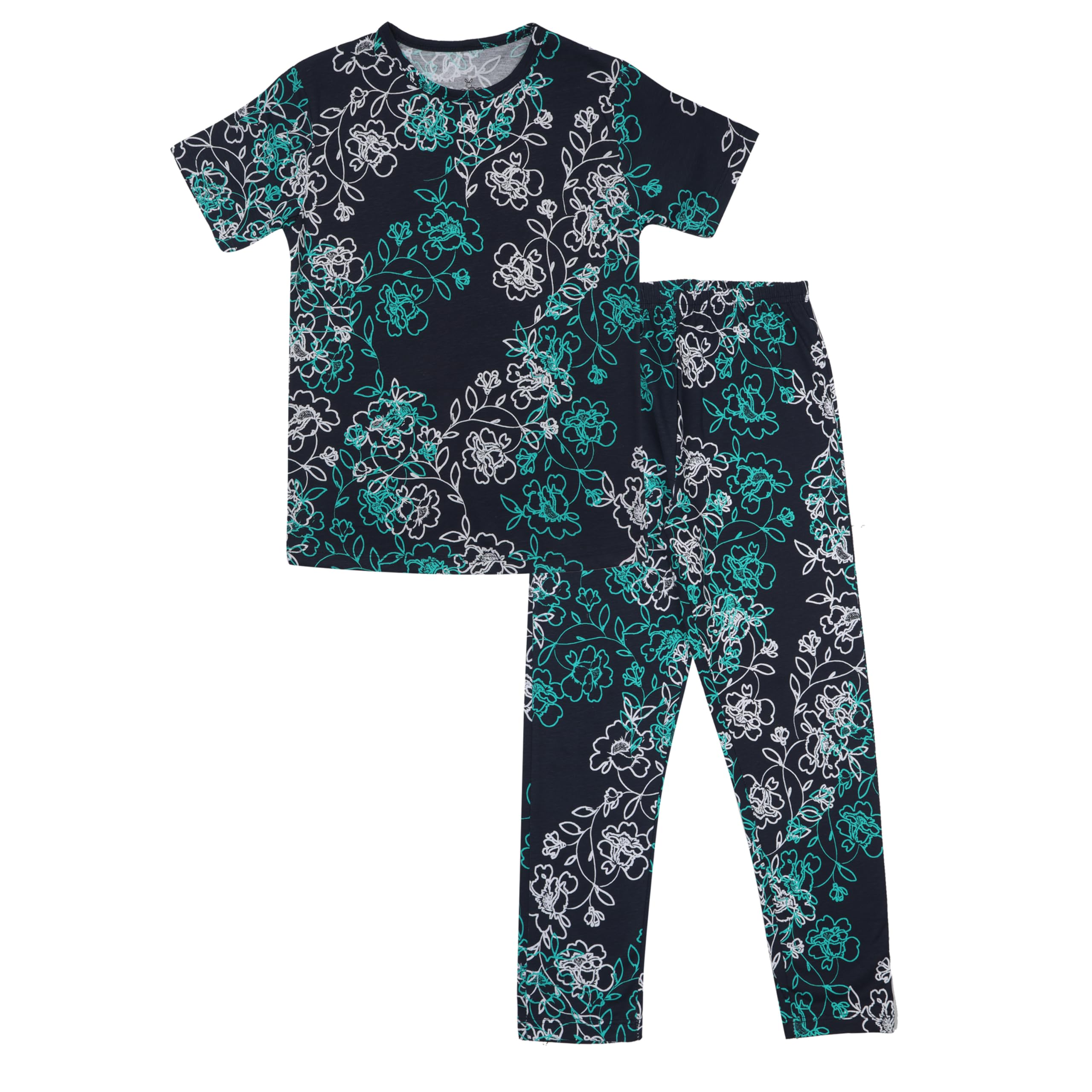 NammaBaby Girl's Cotton Night Suit - Printed - Image 3