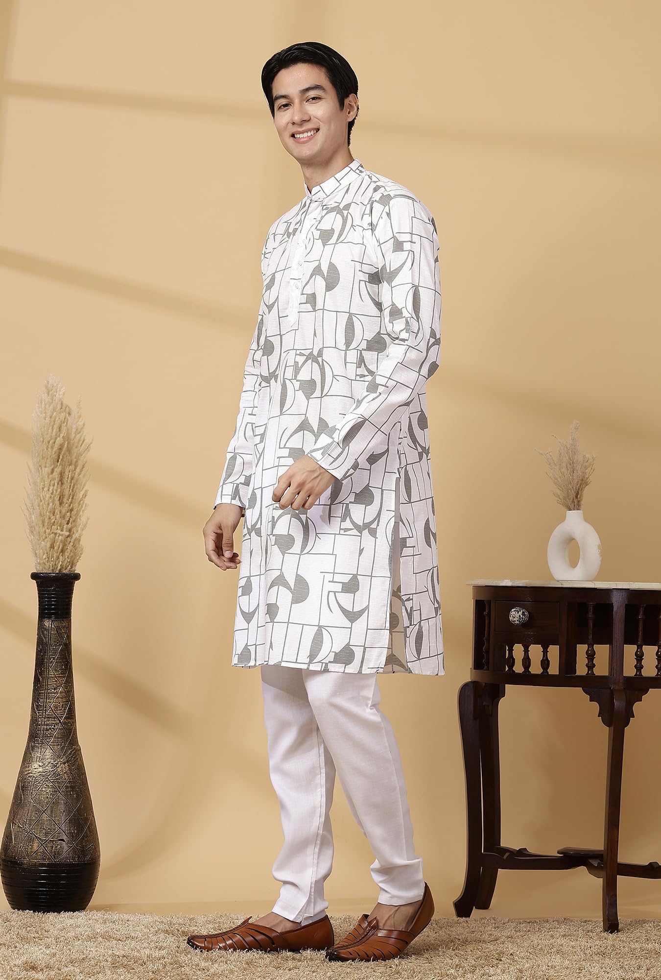 Majestic Man Cotton Kurta - White - Image 3