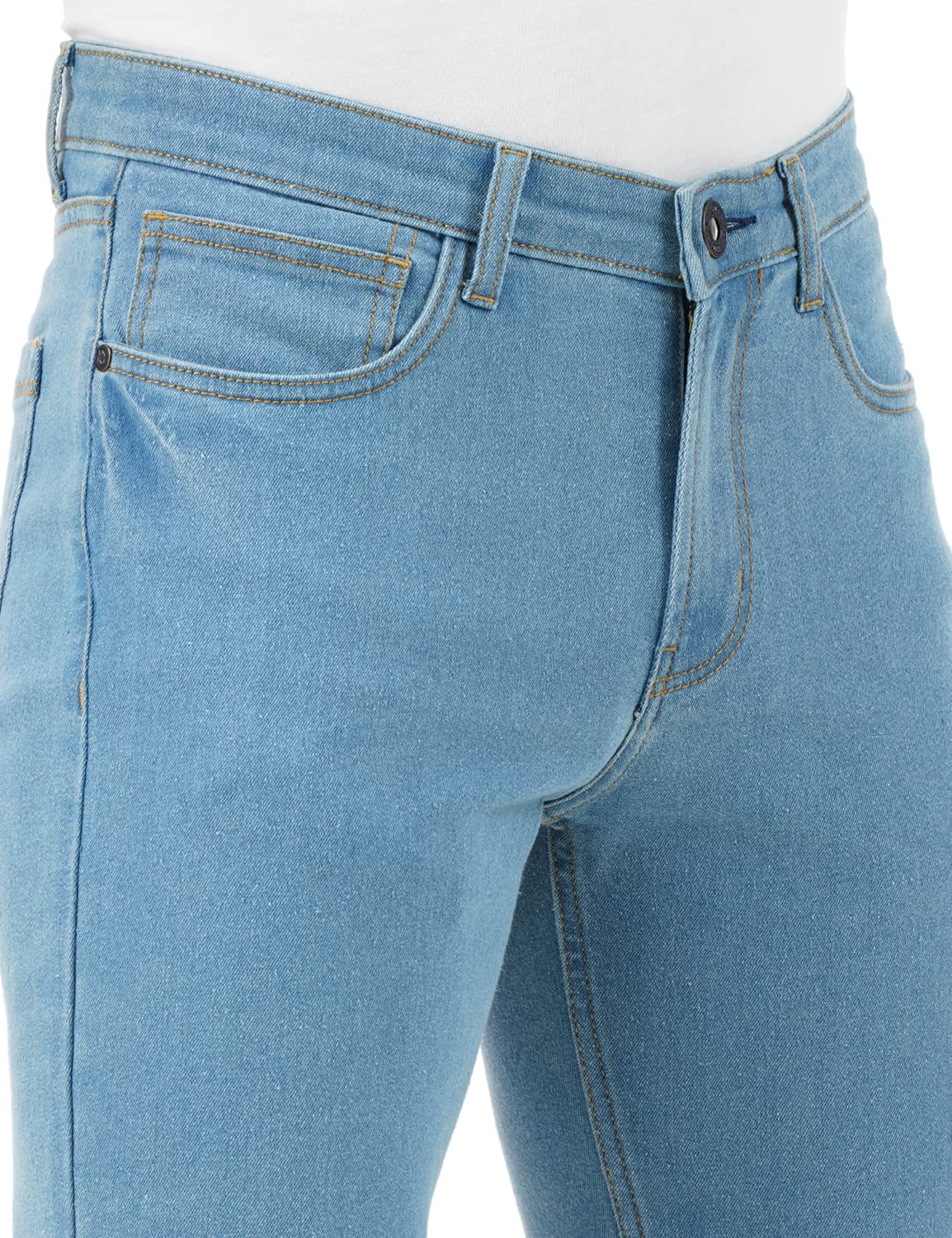 INKD Men Contrast Stitch Stretchable Jeans - Image 4