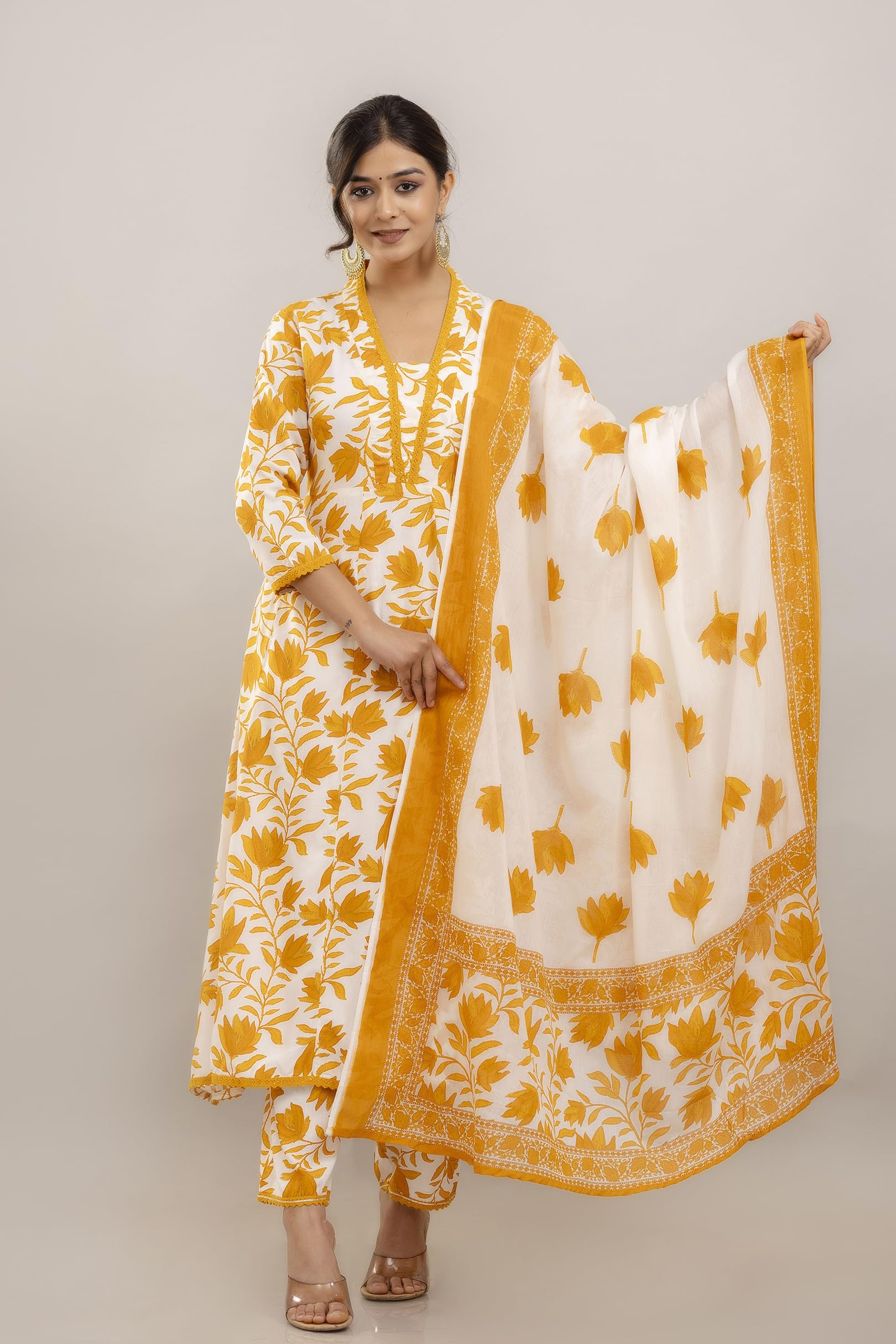 PARTHVI Rayon Printed Anarkali Kurta Set - Image 2