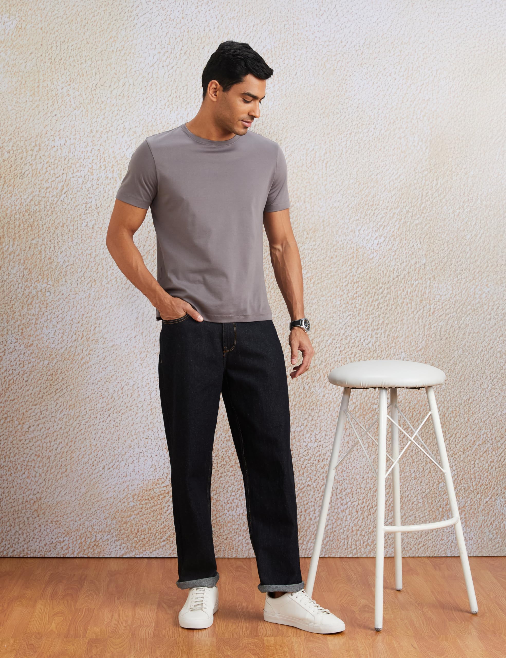 Symbol Men's Baggy Jeans - Dark Black - Image 3