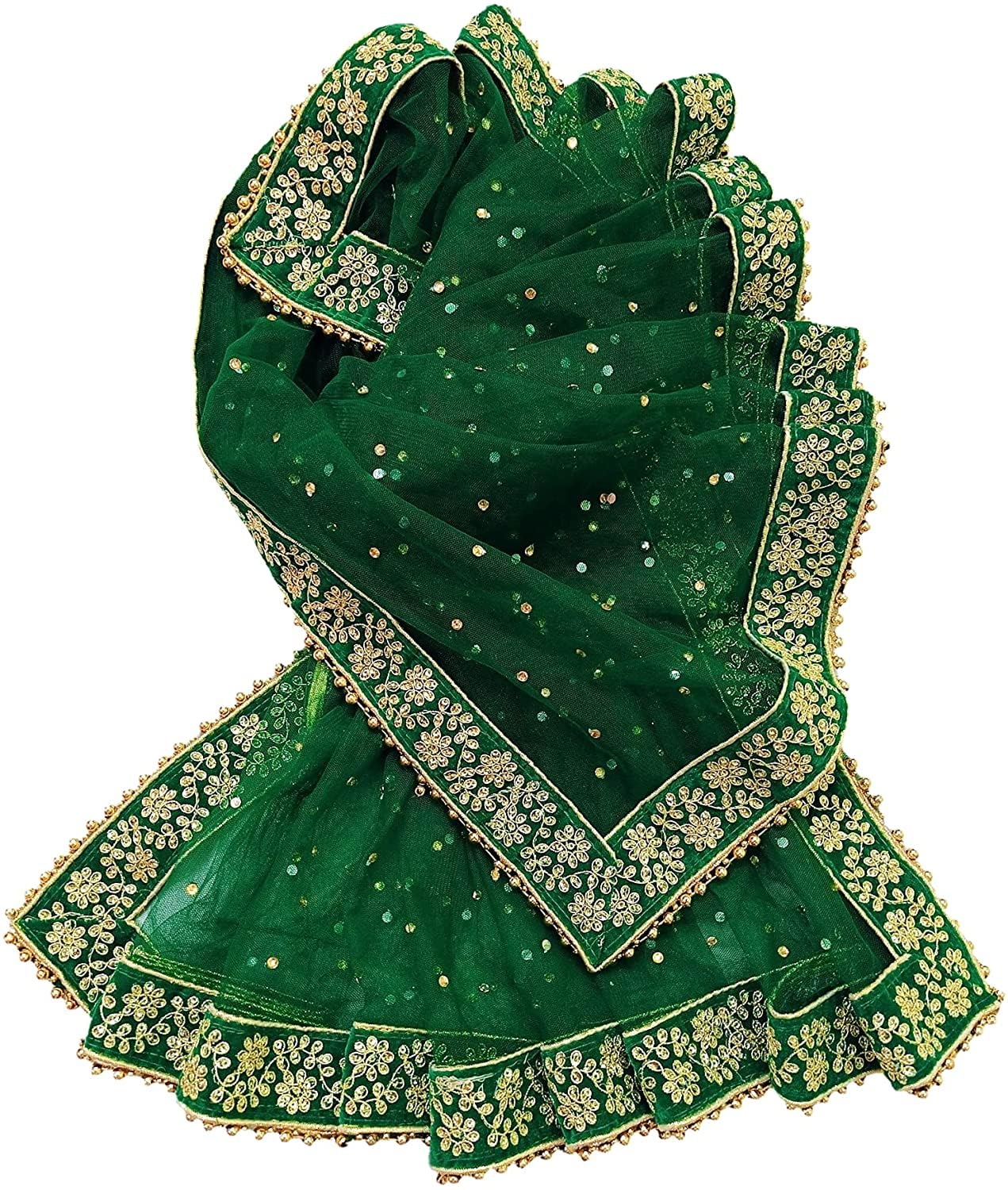 Navti Women Bridal Net Dupatta with Embroidery - Image 4