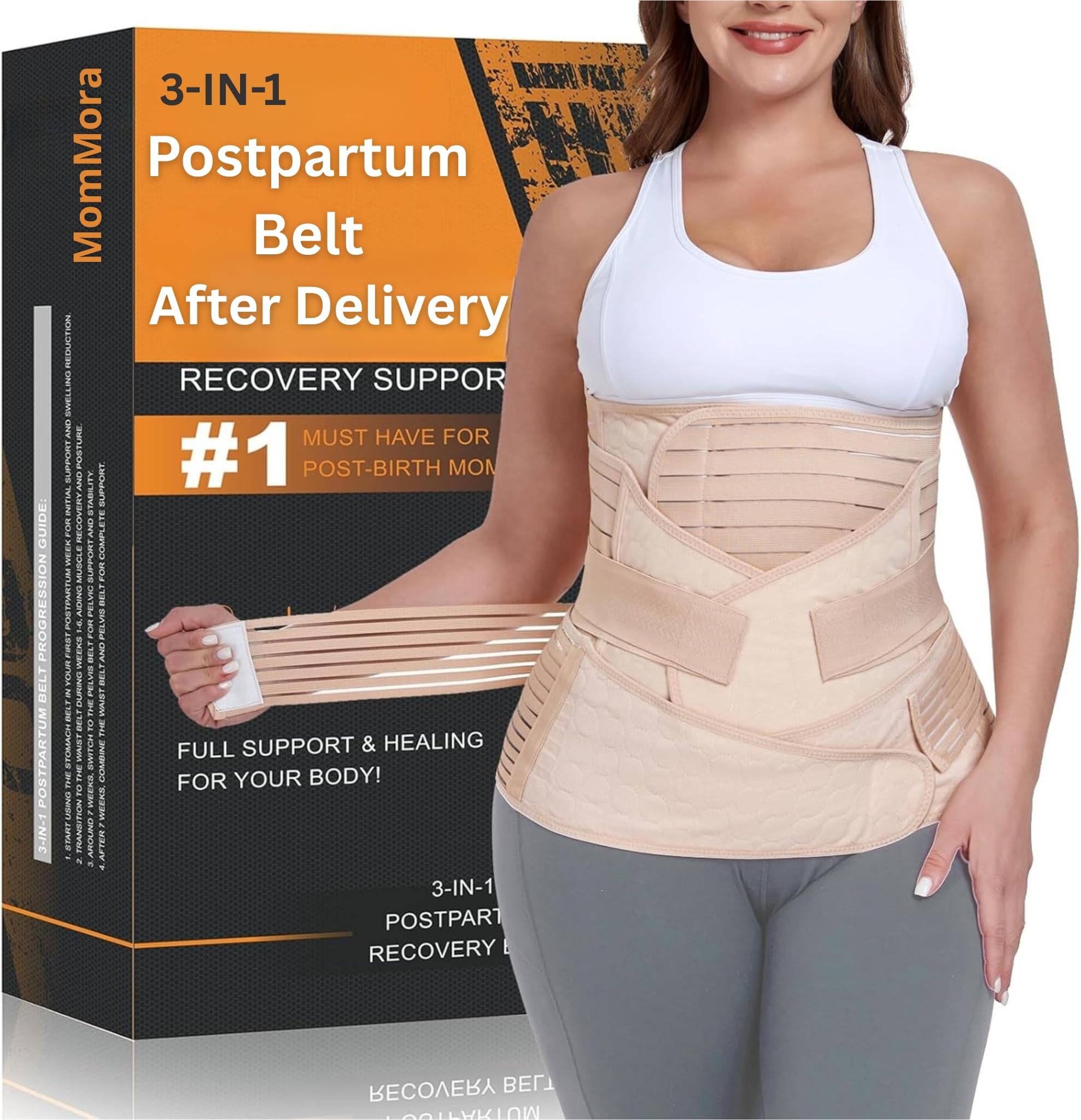 Mommora Postpartum Belt - 3 in 1