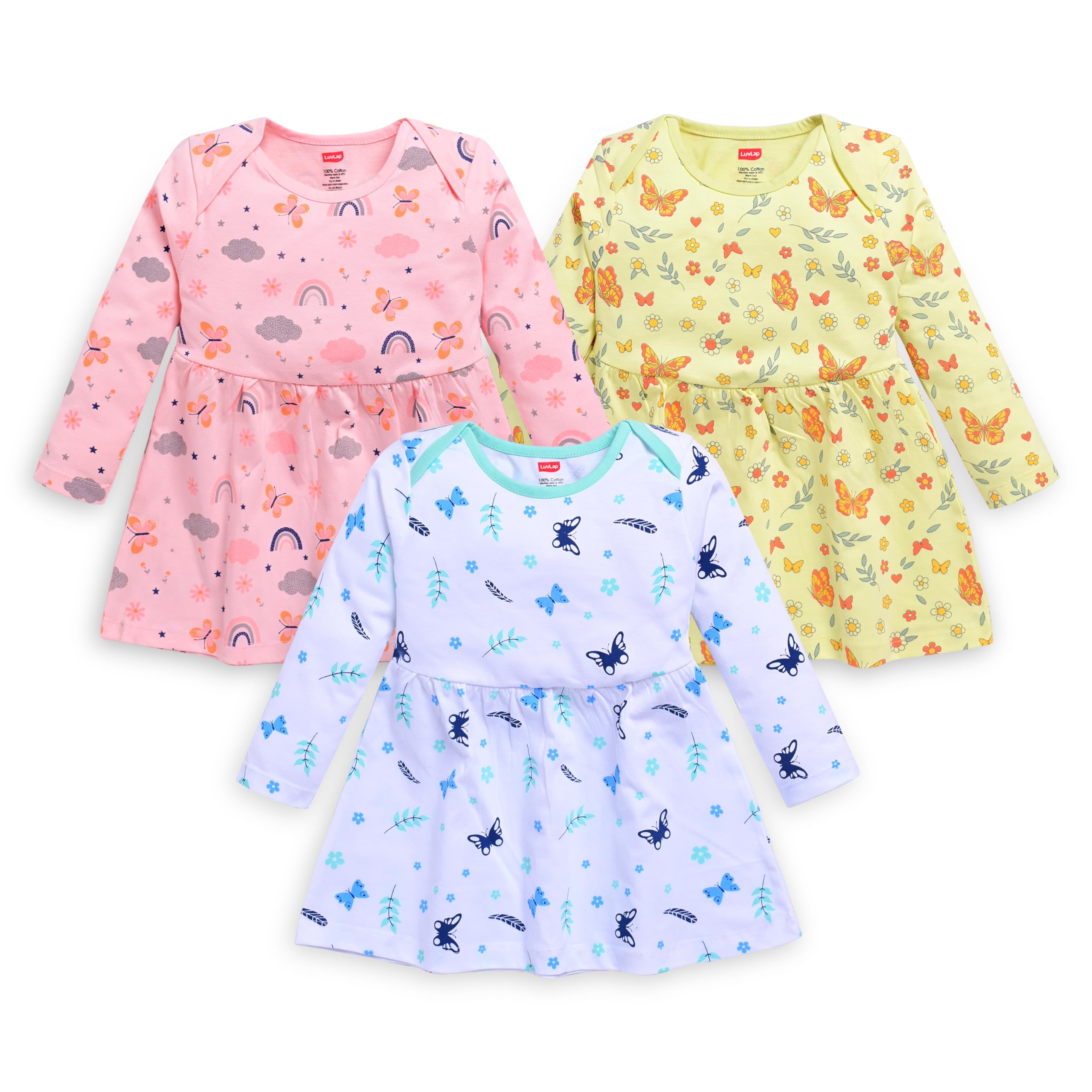 Luvlap Girl's Frock - Multicolour