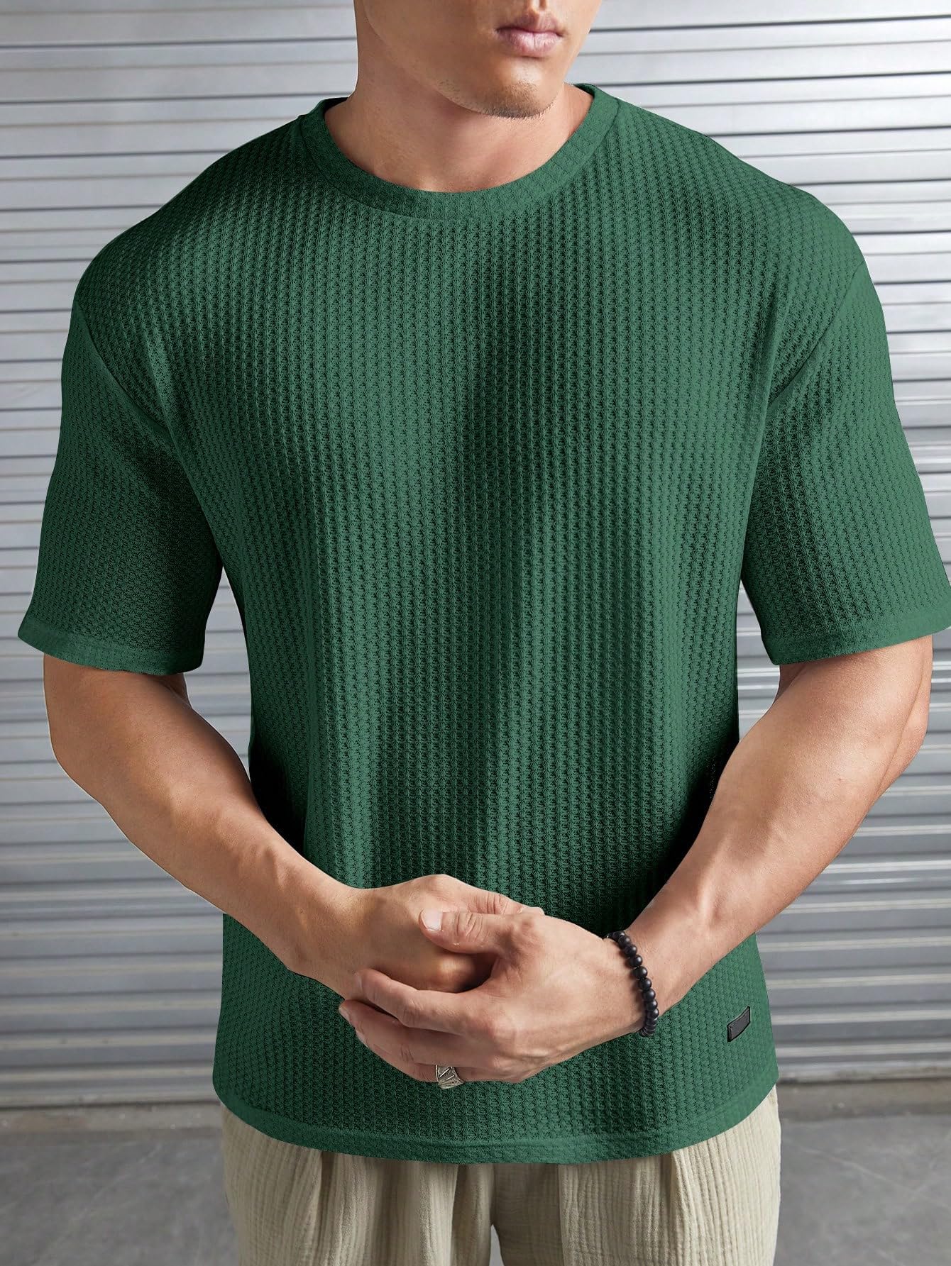GarbGlide Mens Oversized Tshirt - Green - Image 3