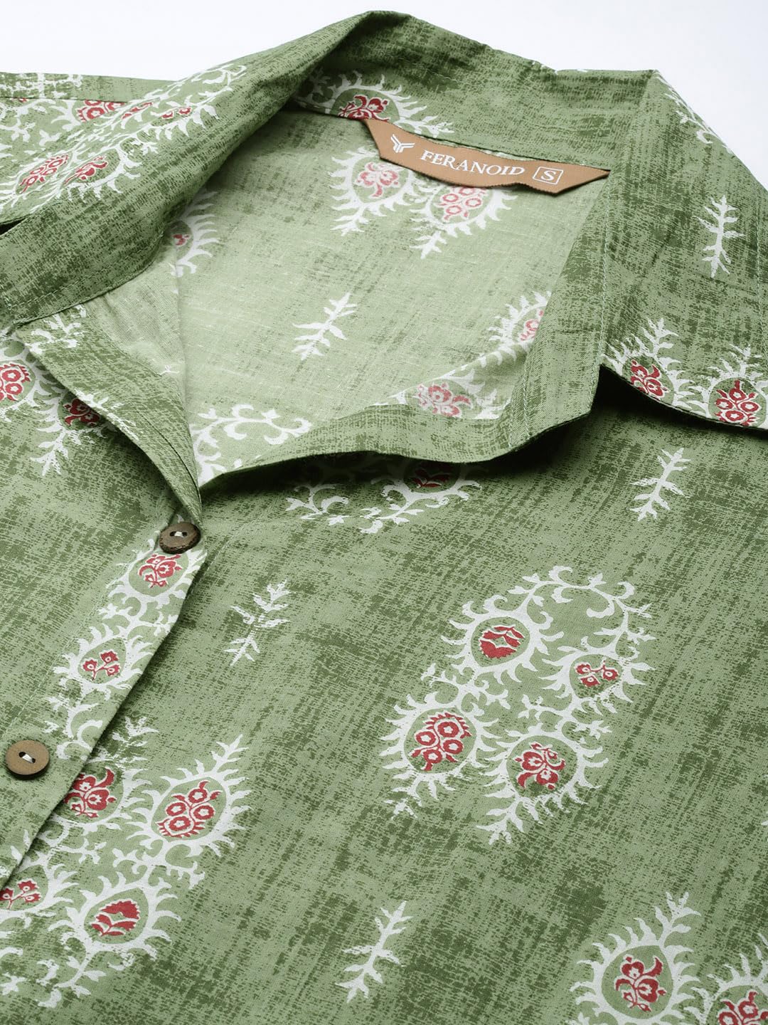 feranoid Women Collared Cotton Shirt - Image 2