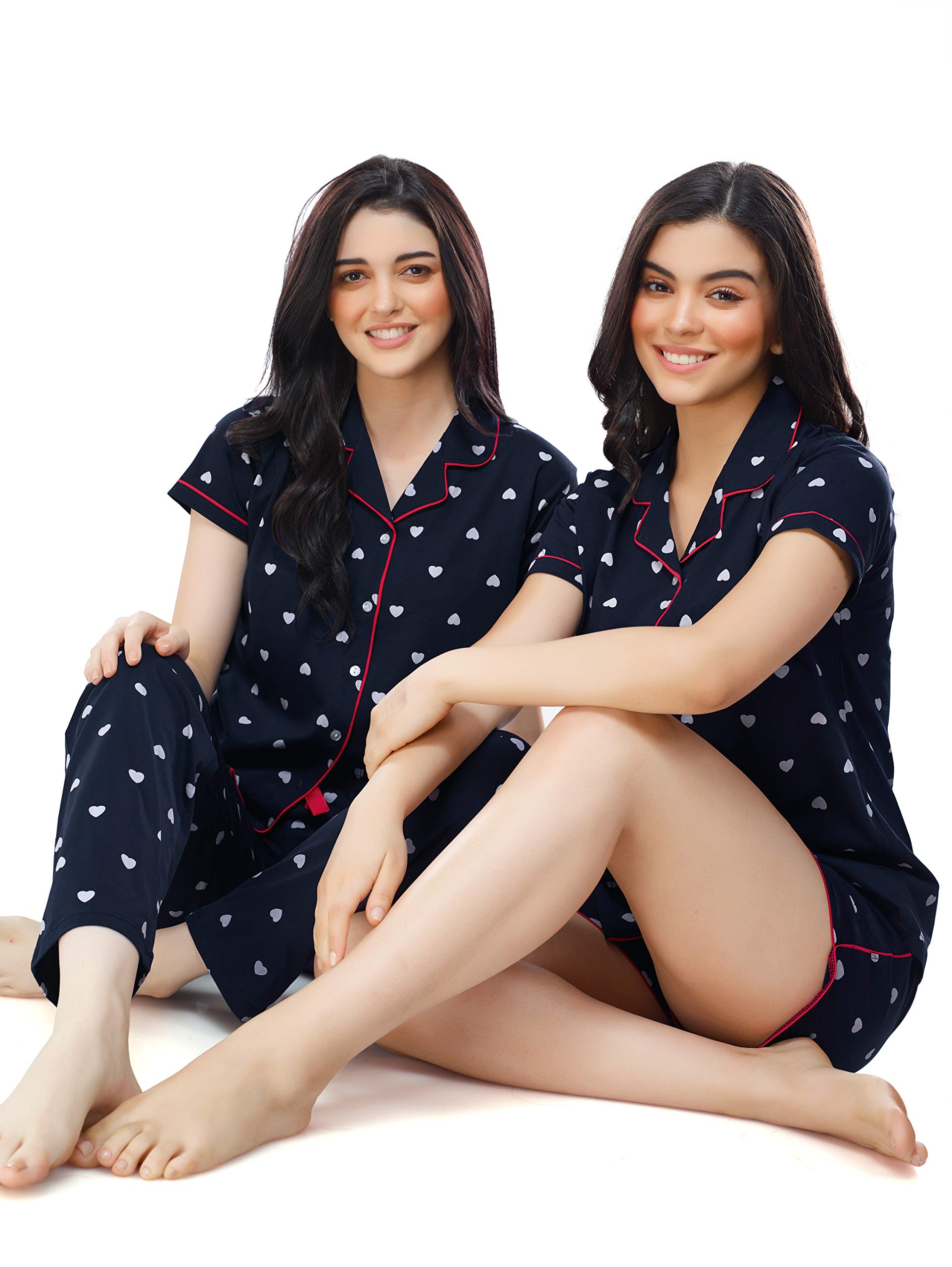 ZEYO Women's Navy Blue Pajama Set - Image 5