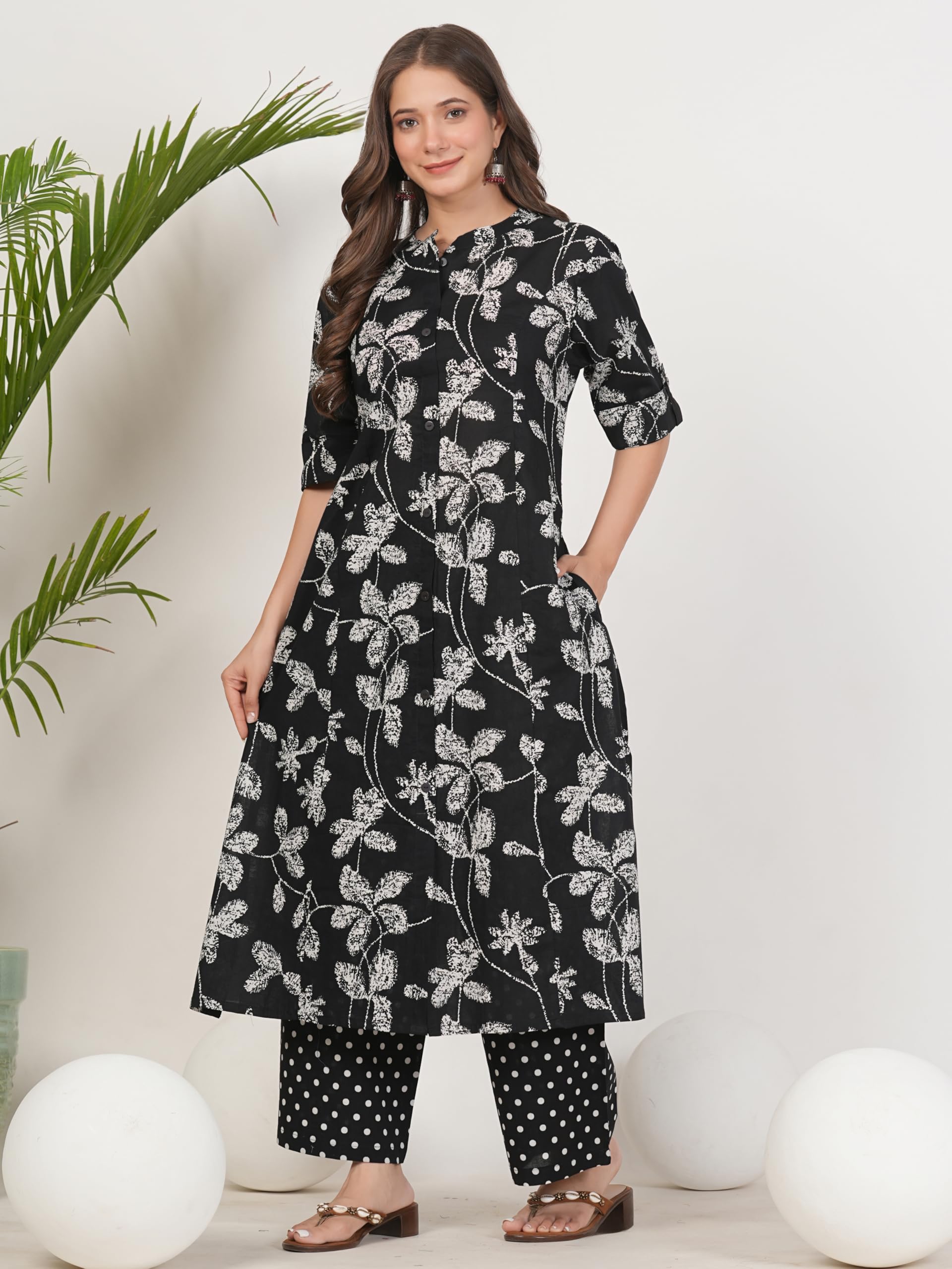 rytras Women's Cotton Printed Kurta Set - Image 4