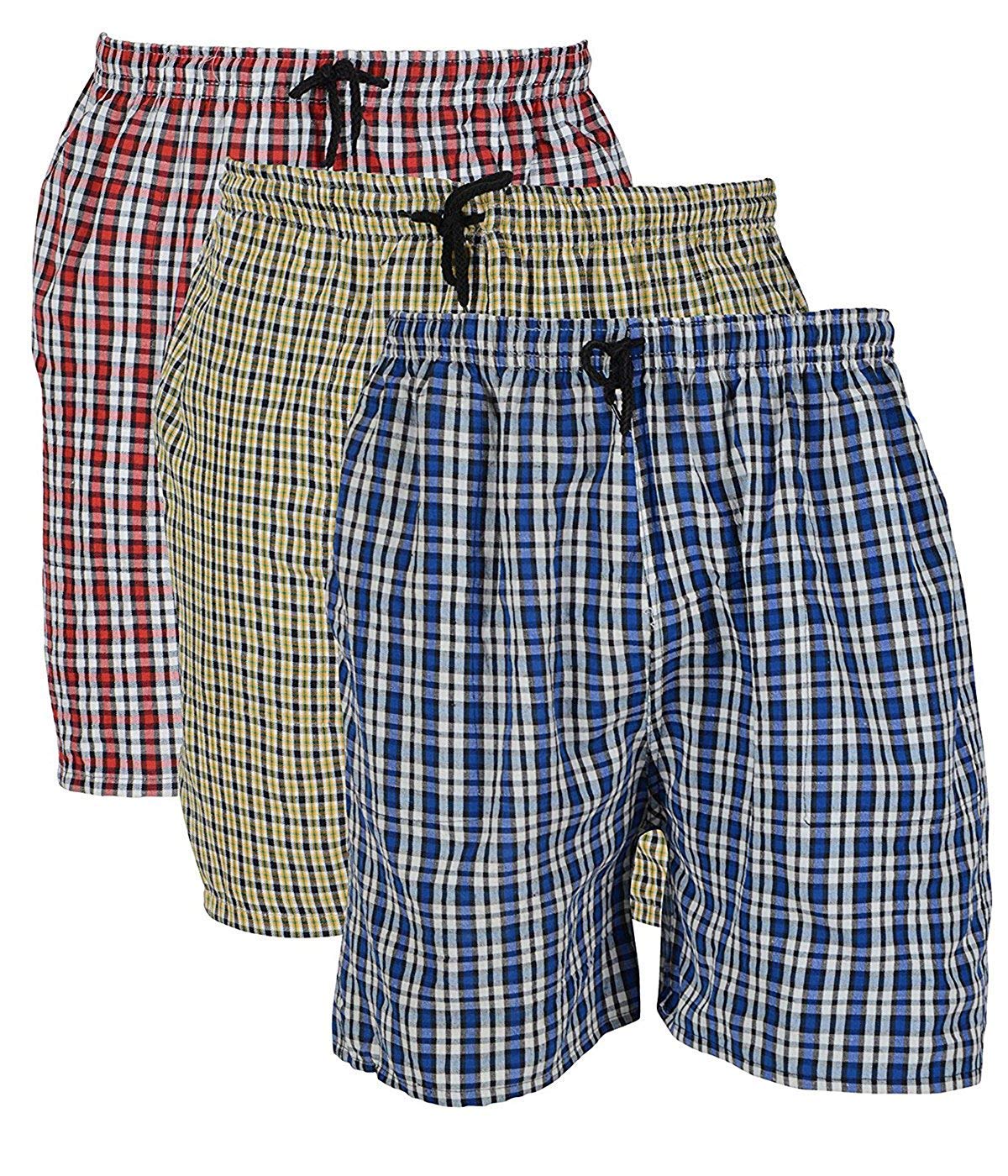 DIGITAL SHOPEE Men's Cotton Boxers - Multicolour Plaid
