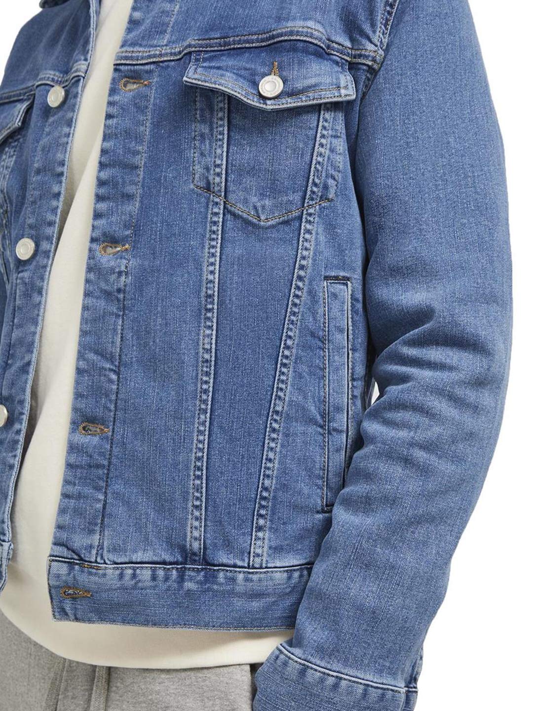 KOTTY Men's Denim Winter Jacket - Blue - Image 3