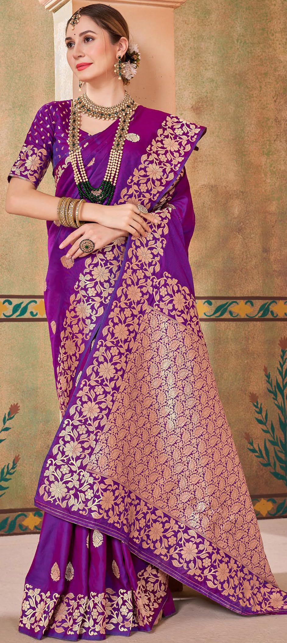 MADHUHANSH Kasamiri Cotton Patola Saree - Image 2