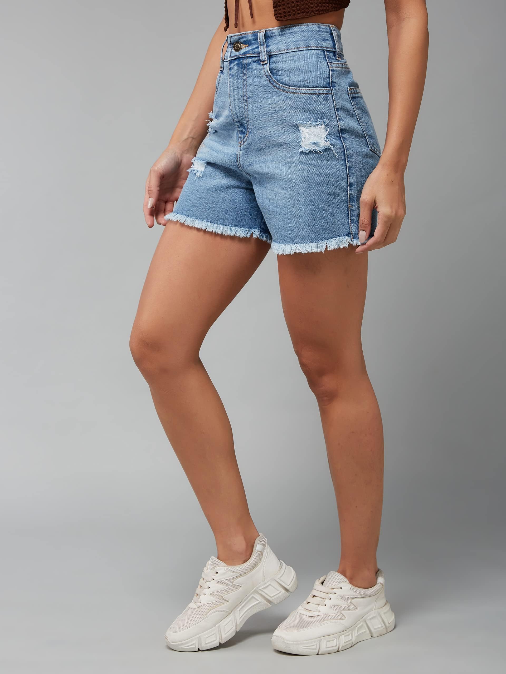Miss Chase Women's Denim Shorts - Light Blue - Image 3