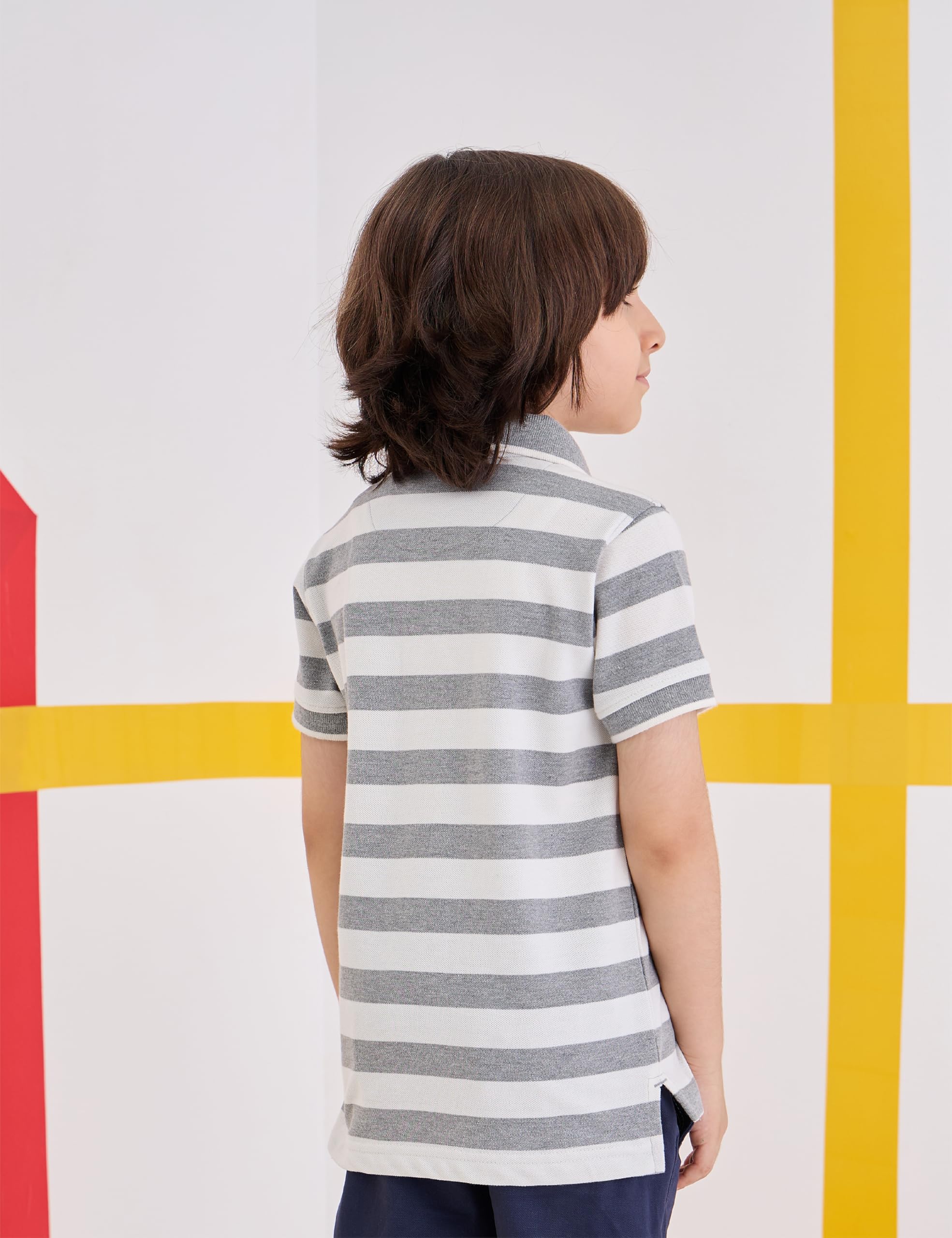 Symbol Boy's Striped Polo T-Shirt - Image 4
