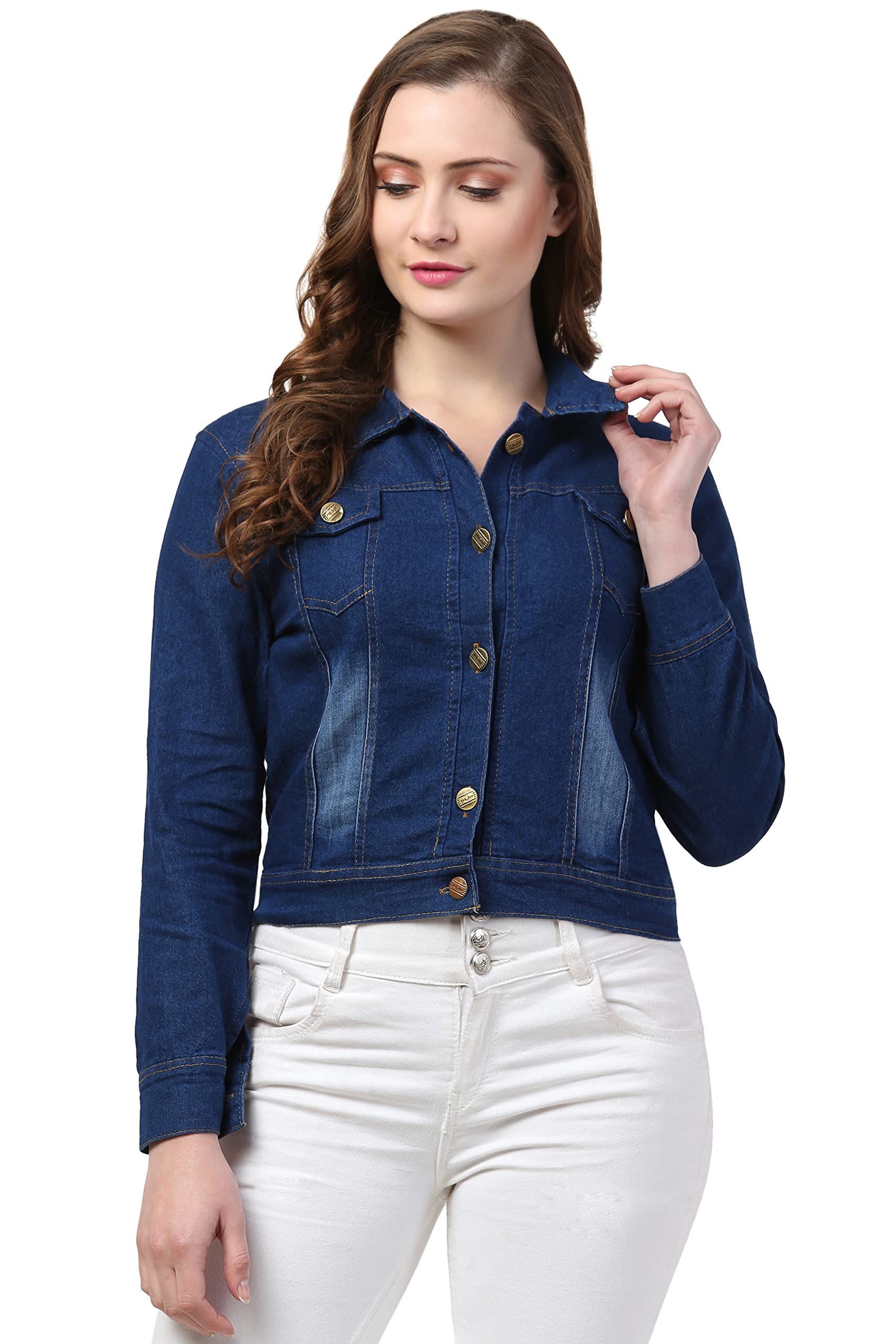 FUNDAY FASHION Women Denim Jacket - Blue
