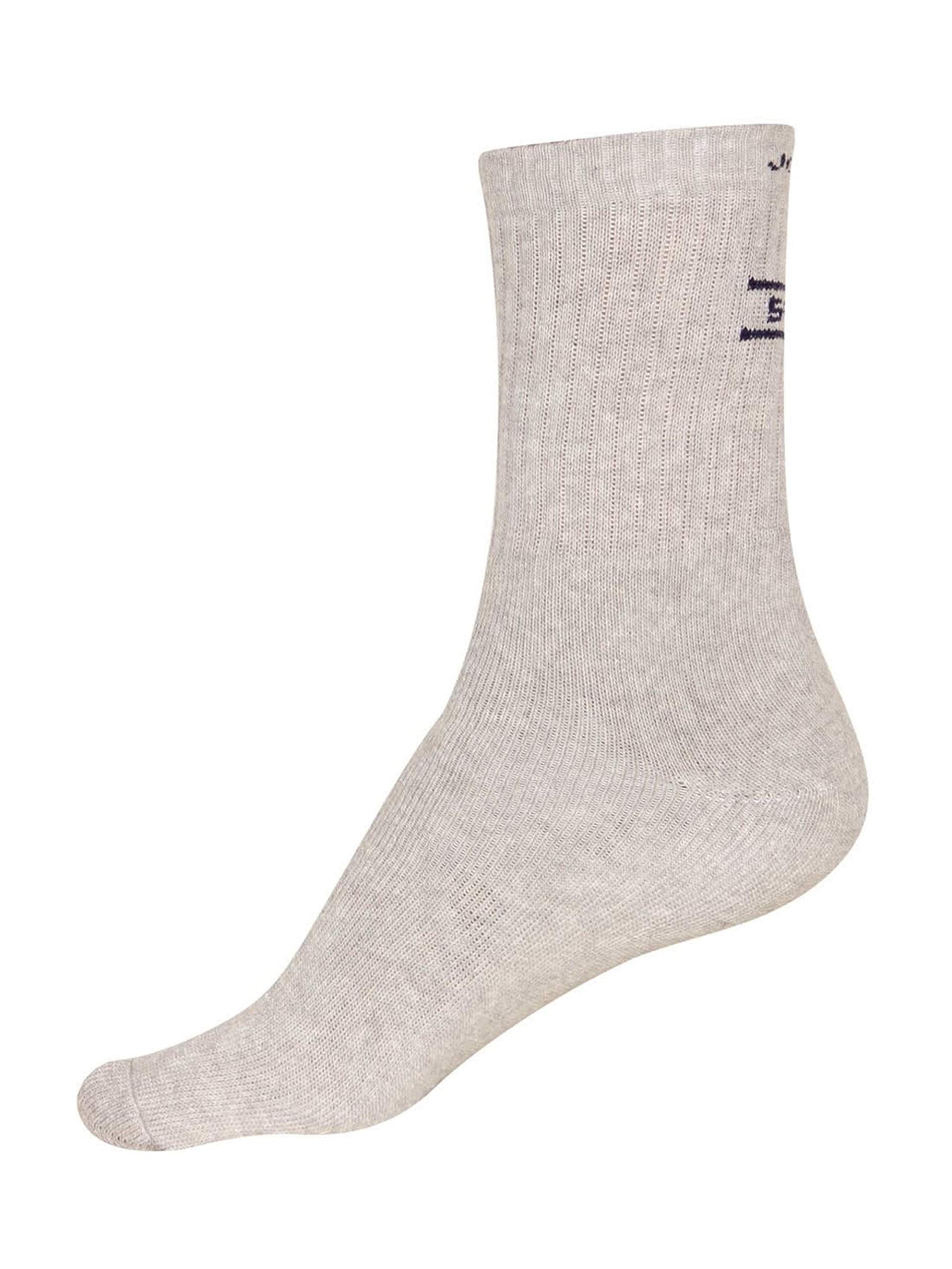 Jockey Men's Grey Cotton Calf Socks