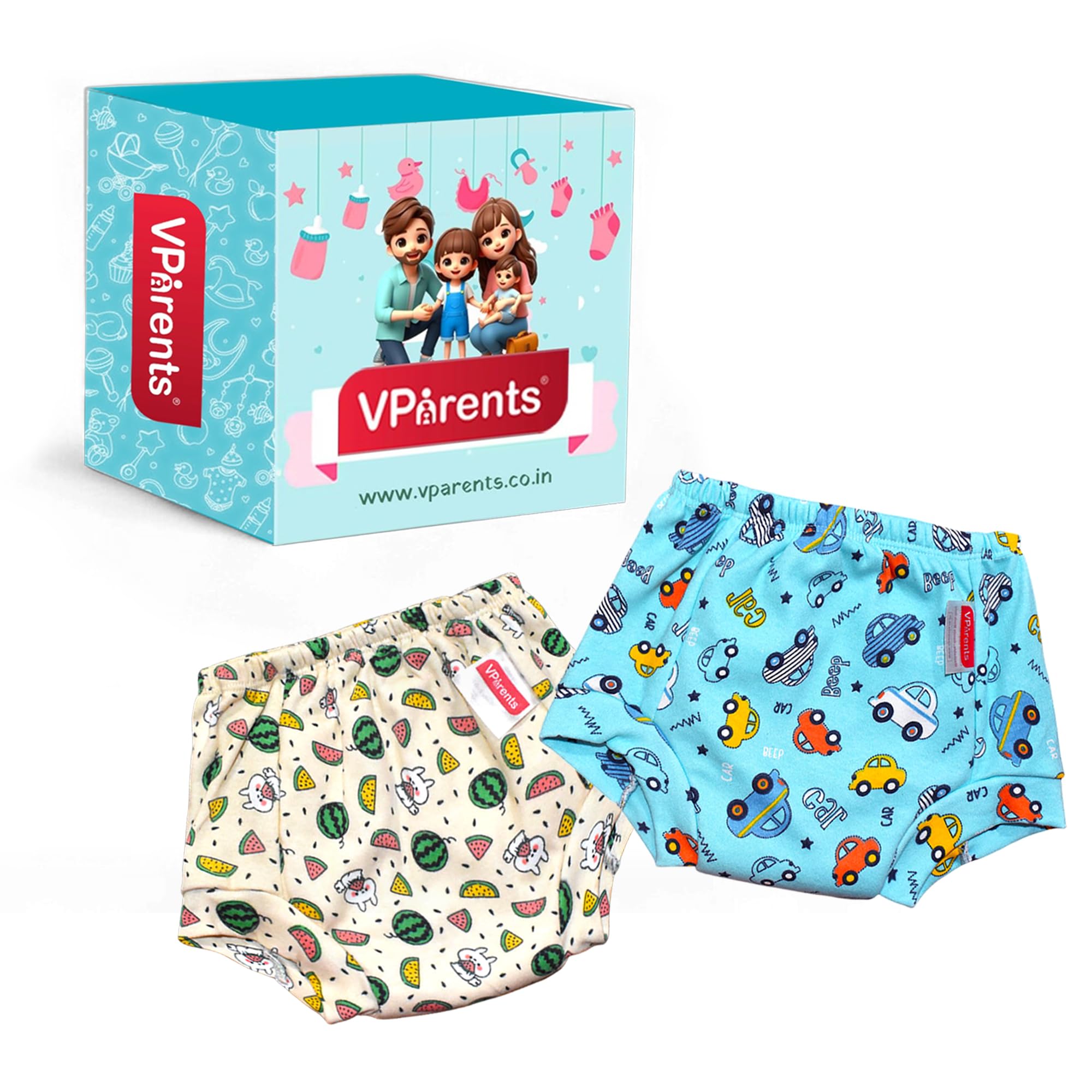 VParents Potty Training Underwear - Fruit & Car Designs