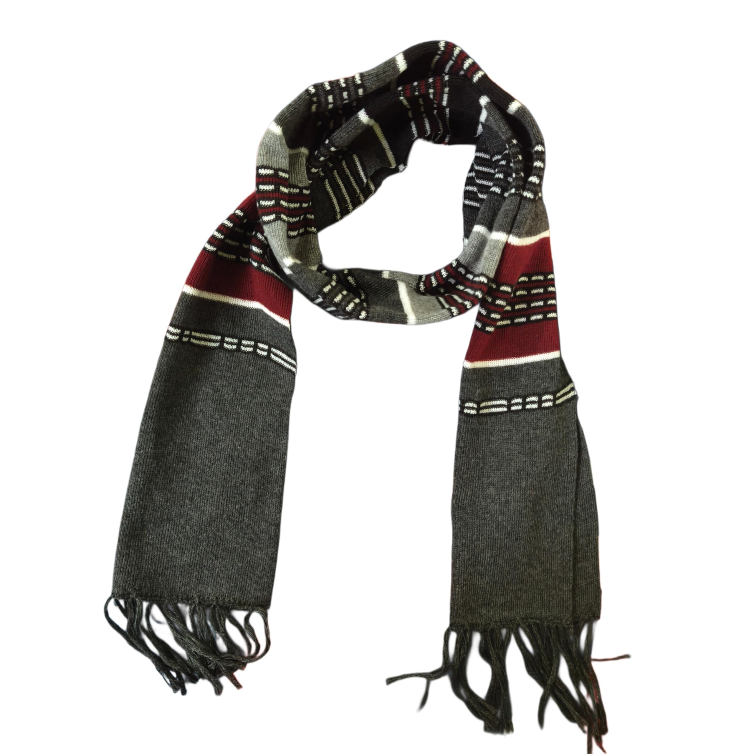 RIZZQ Woolen Cashmere Knitted Muffler Scarf - Image 3