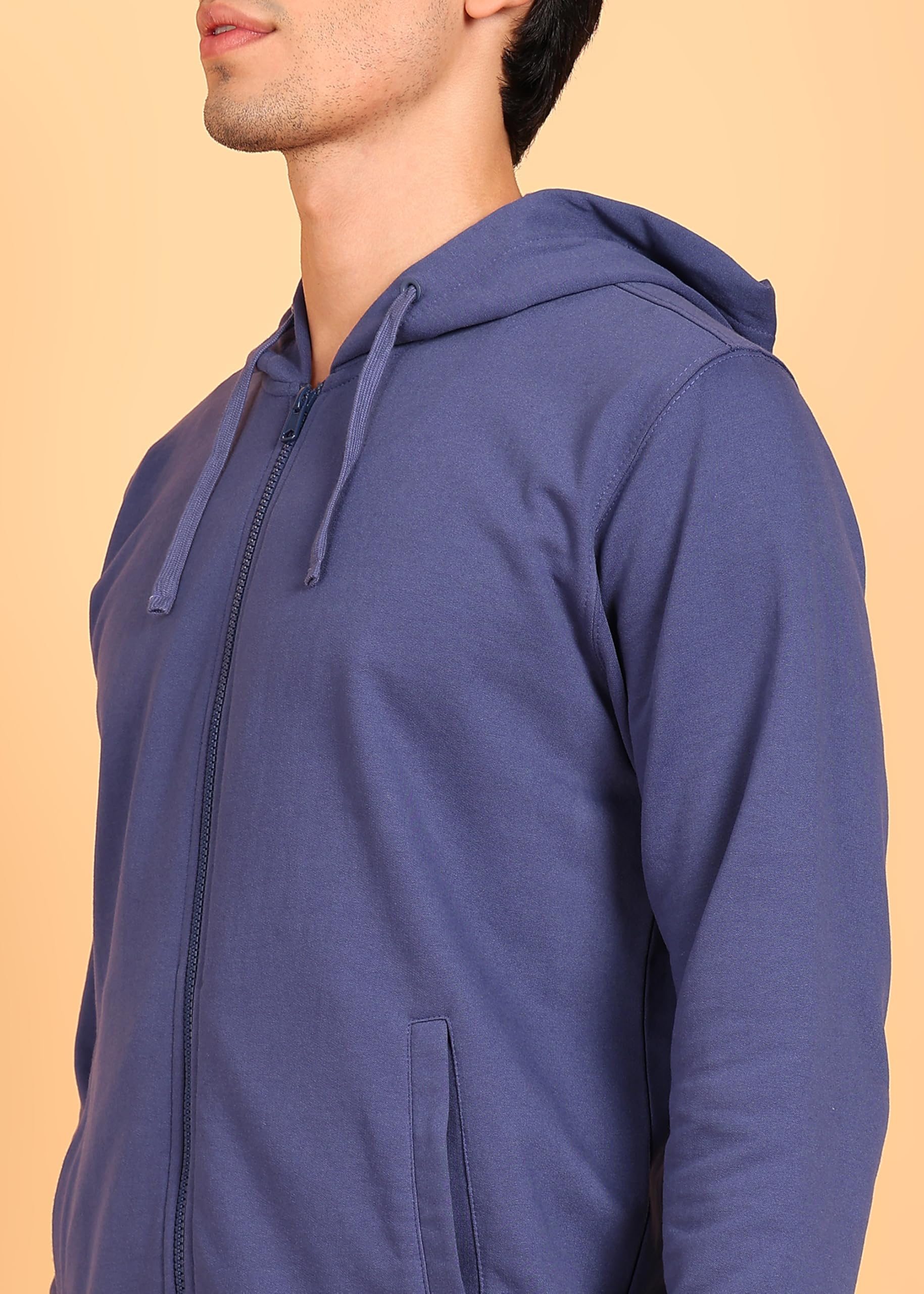 Alan Jones Men's Blue Zipper Hoodie Sweatshirt - Image 5