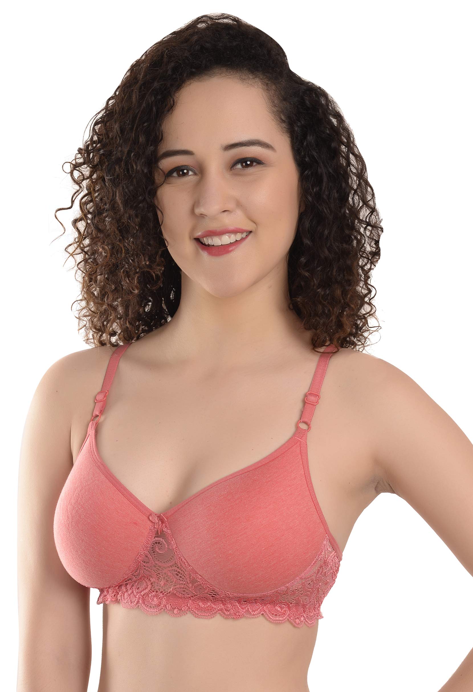 MiEstilo Women's Cotton Blend Wirefree Bralette Bra - Image 2