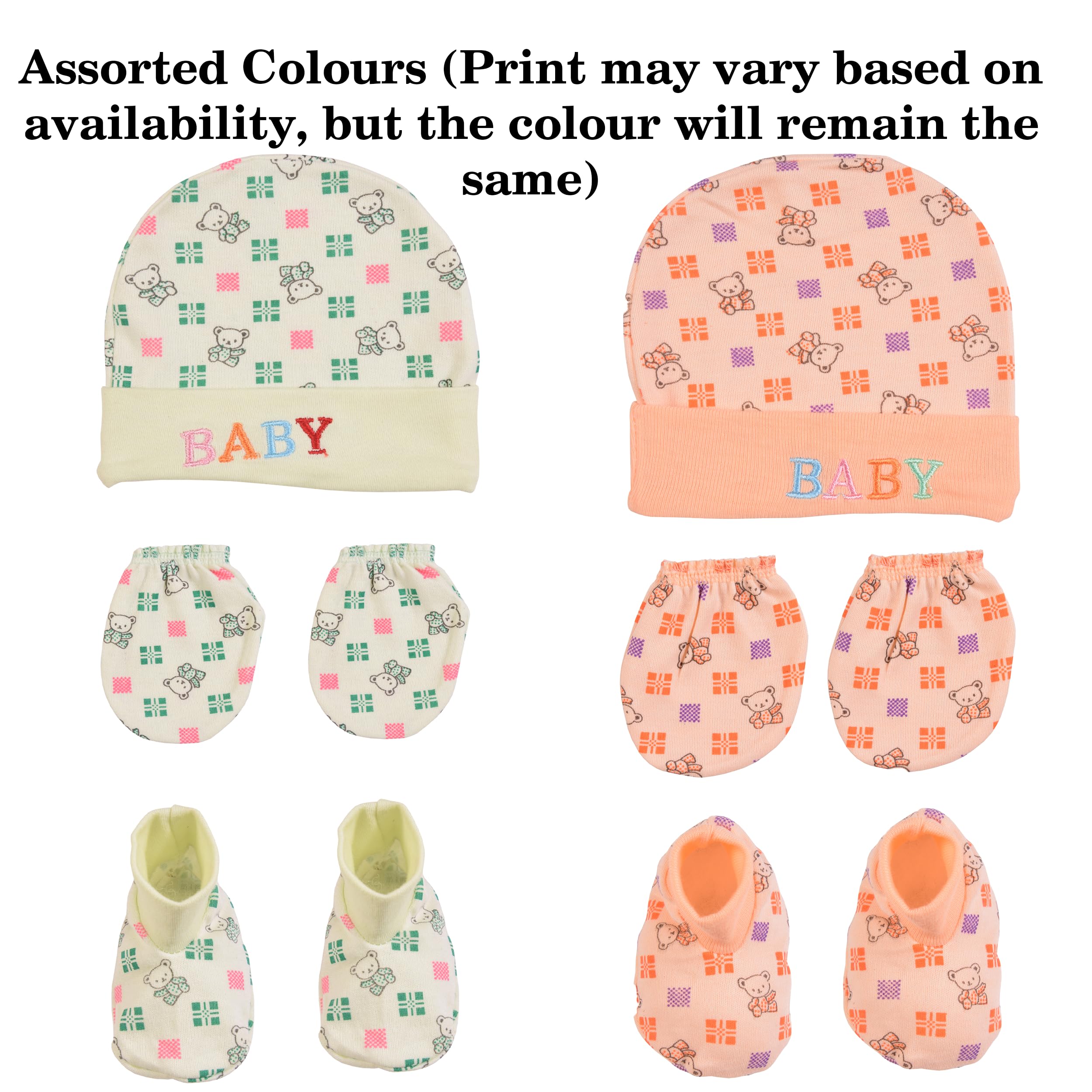 Toddylon Baby Cotton Mitten Set with Cap & Booties - Image 2