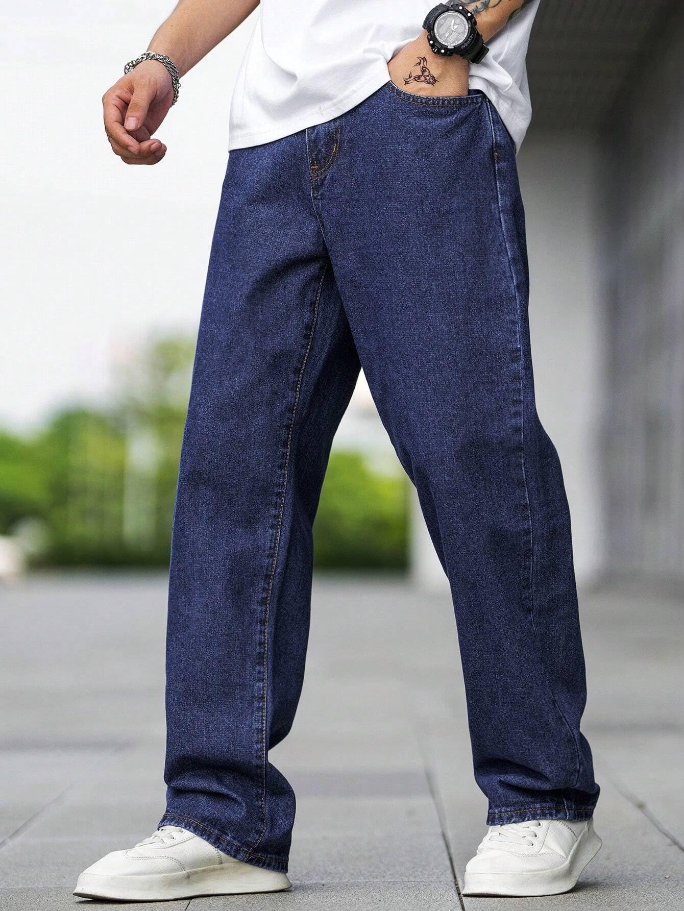 Lymio Baggy Denim Jeans for Men - Image 3