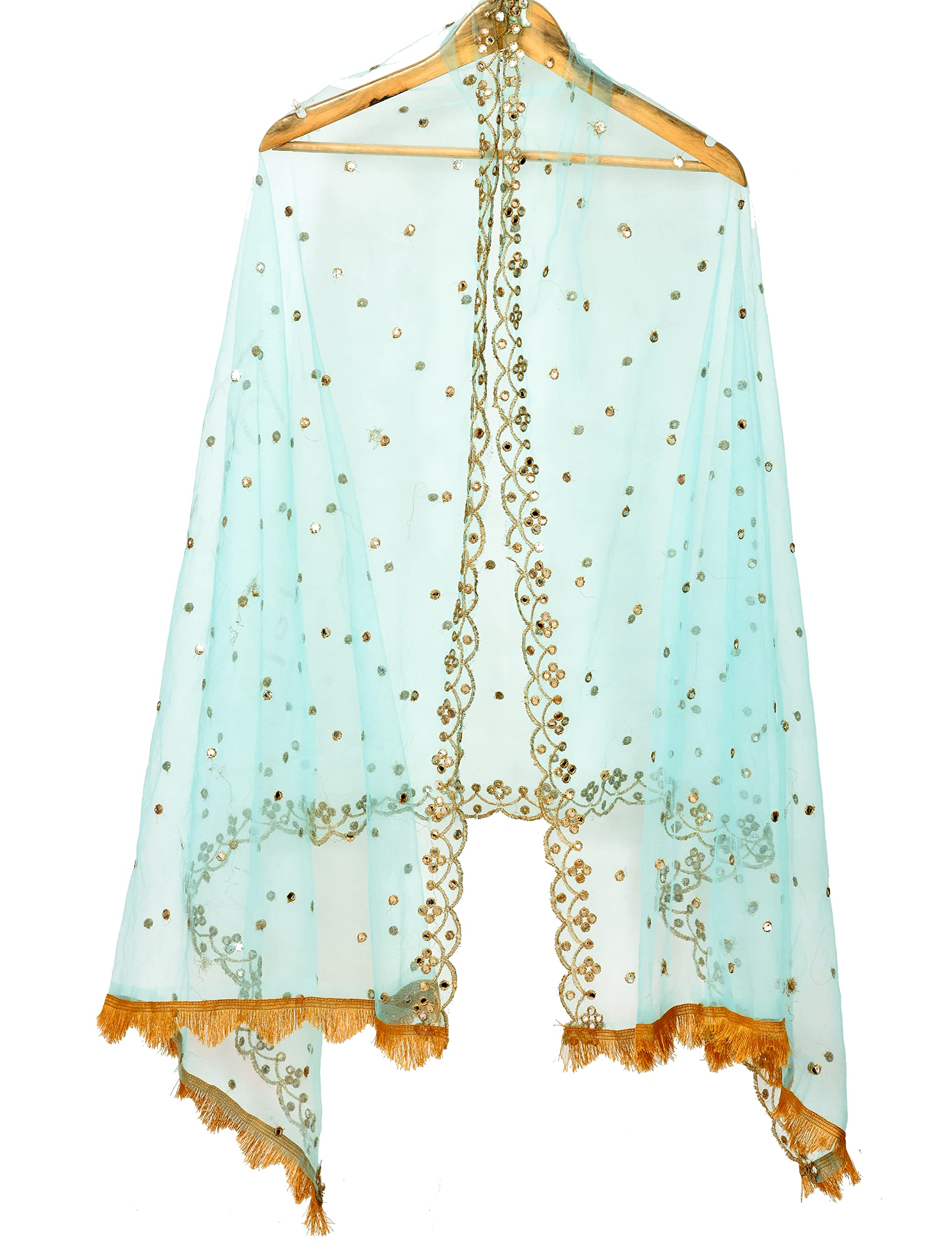 YOUTHQUAKE Embroidered Net Dupatta for Women & Girls - Image 3