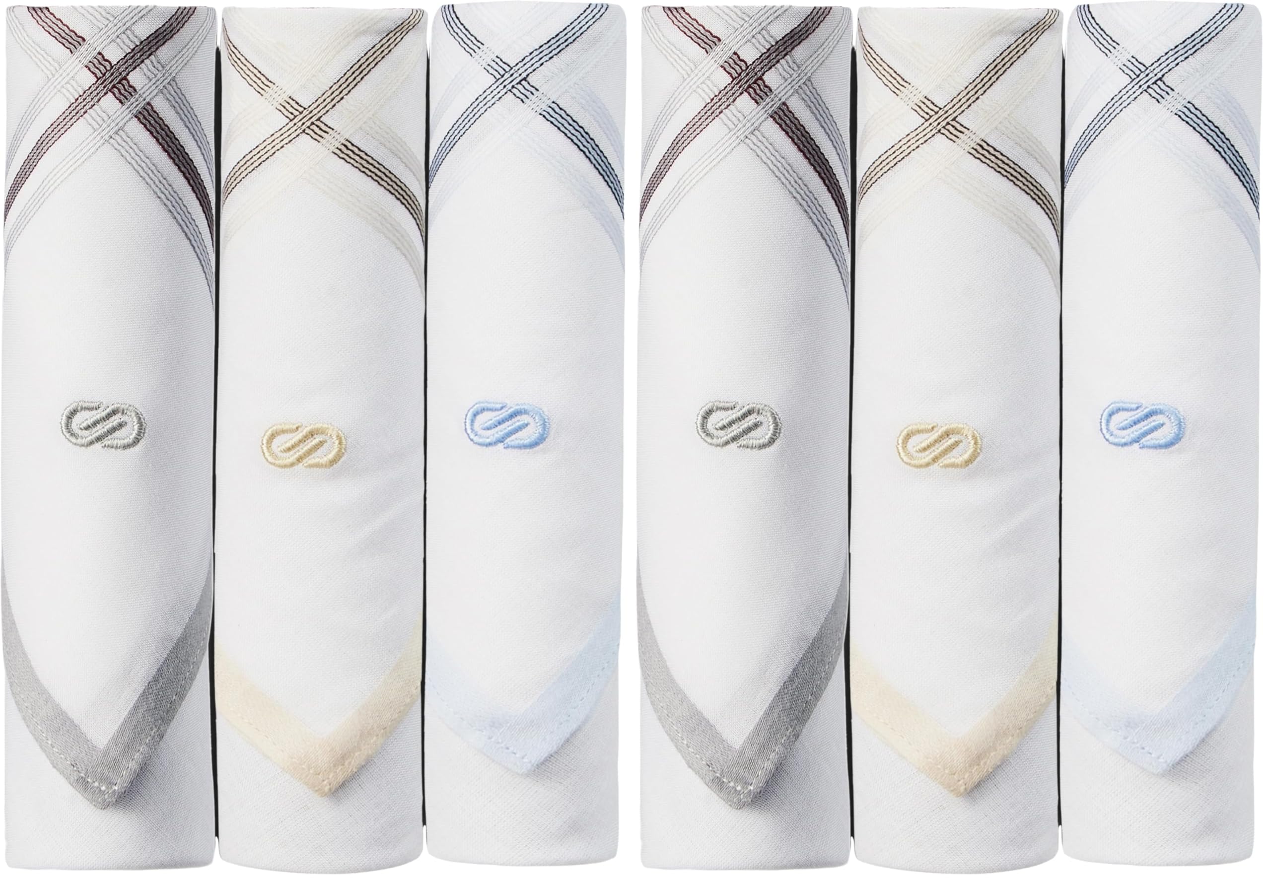 Symbol Men Cotton Handkerchief - White