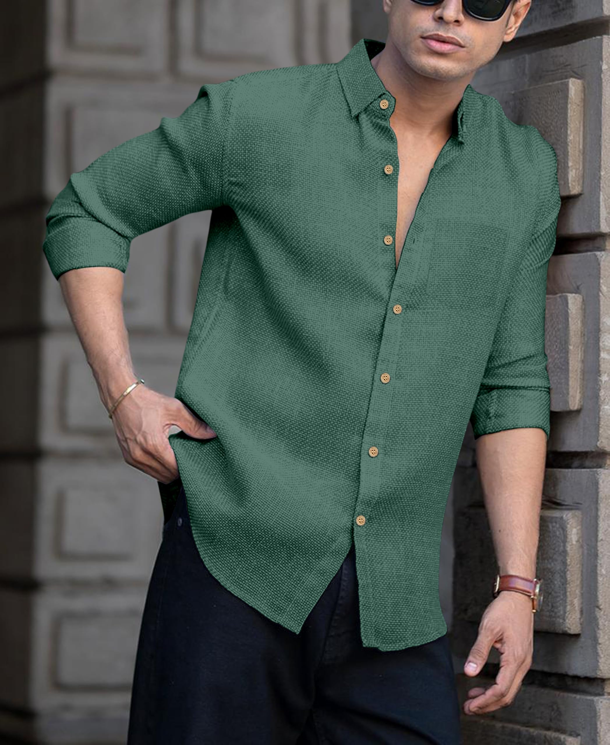 RAIZAX Men Linen Cotton Shirt - Image 3