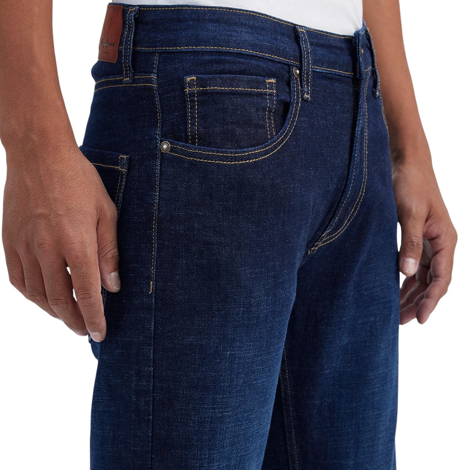 GarbGlide Men Blue Straight Fit Jeans - Image 5