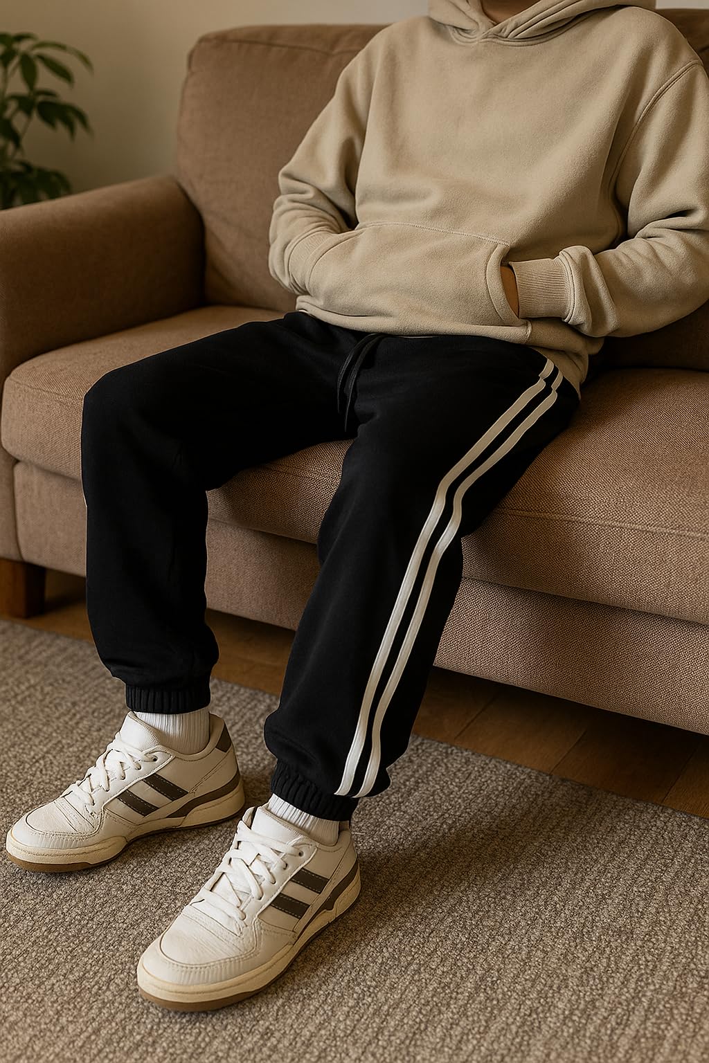 dockstreet Men's Casual Lower - Black - Image 4