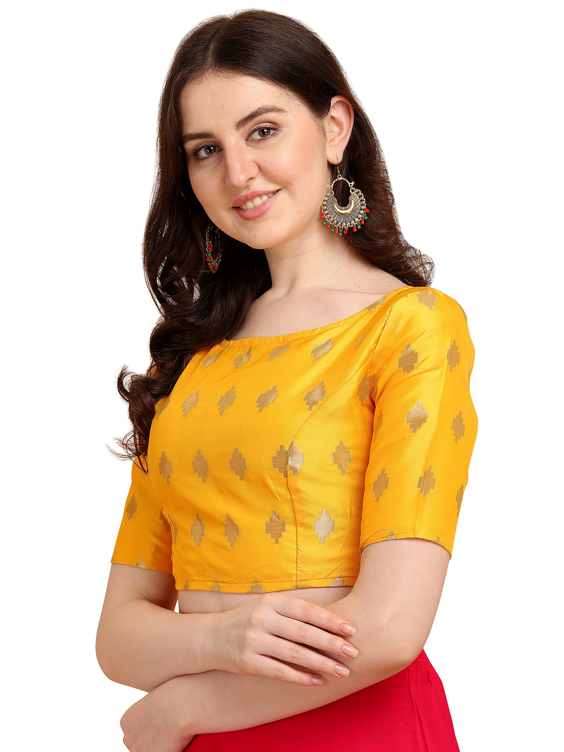 GarbGlide Women Indian Ethnic Wear Zari Work Blouse - Image 2