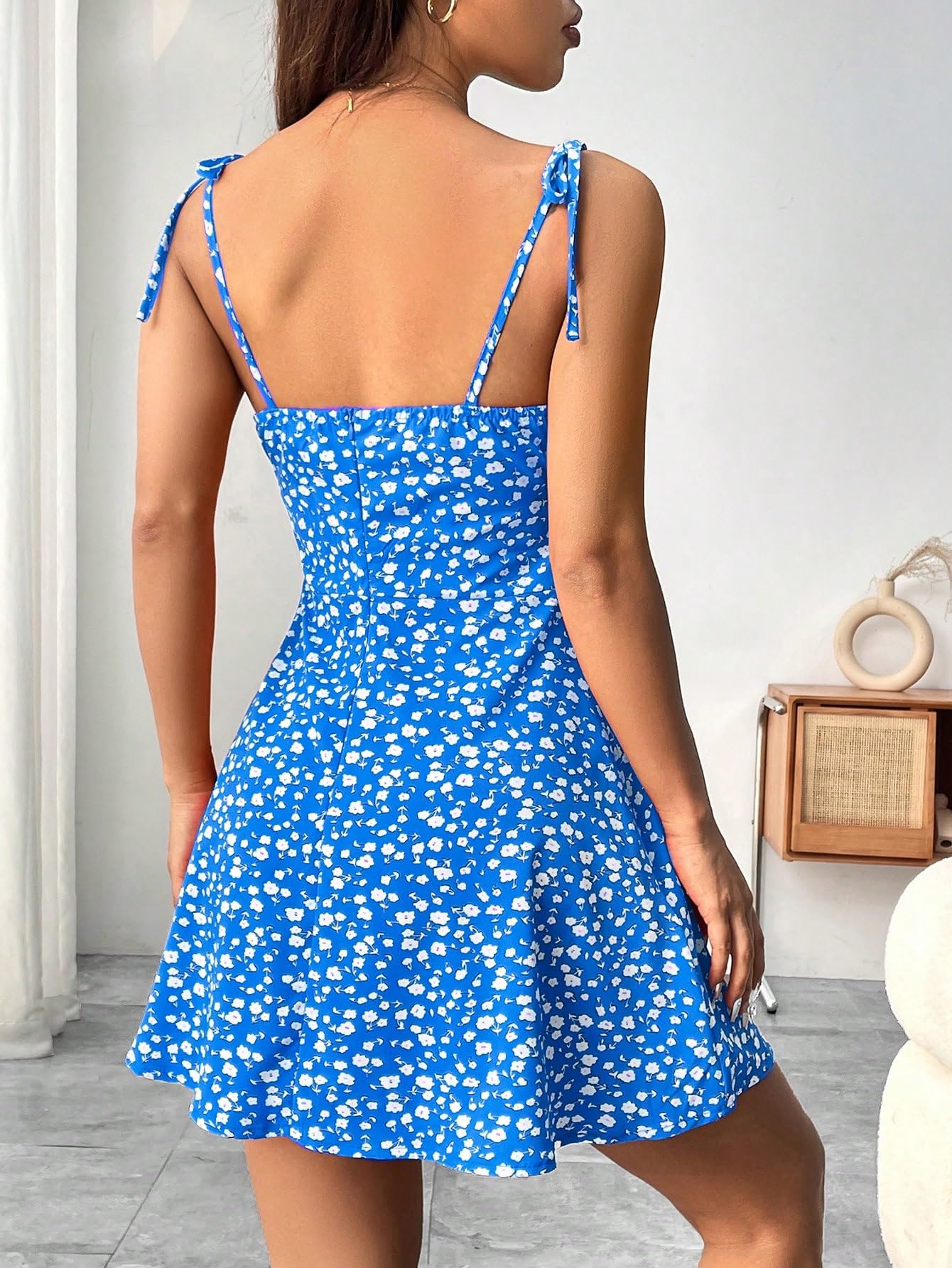 Aahwan Women Floral Print Spaghetti Strap Dress - Image 2