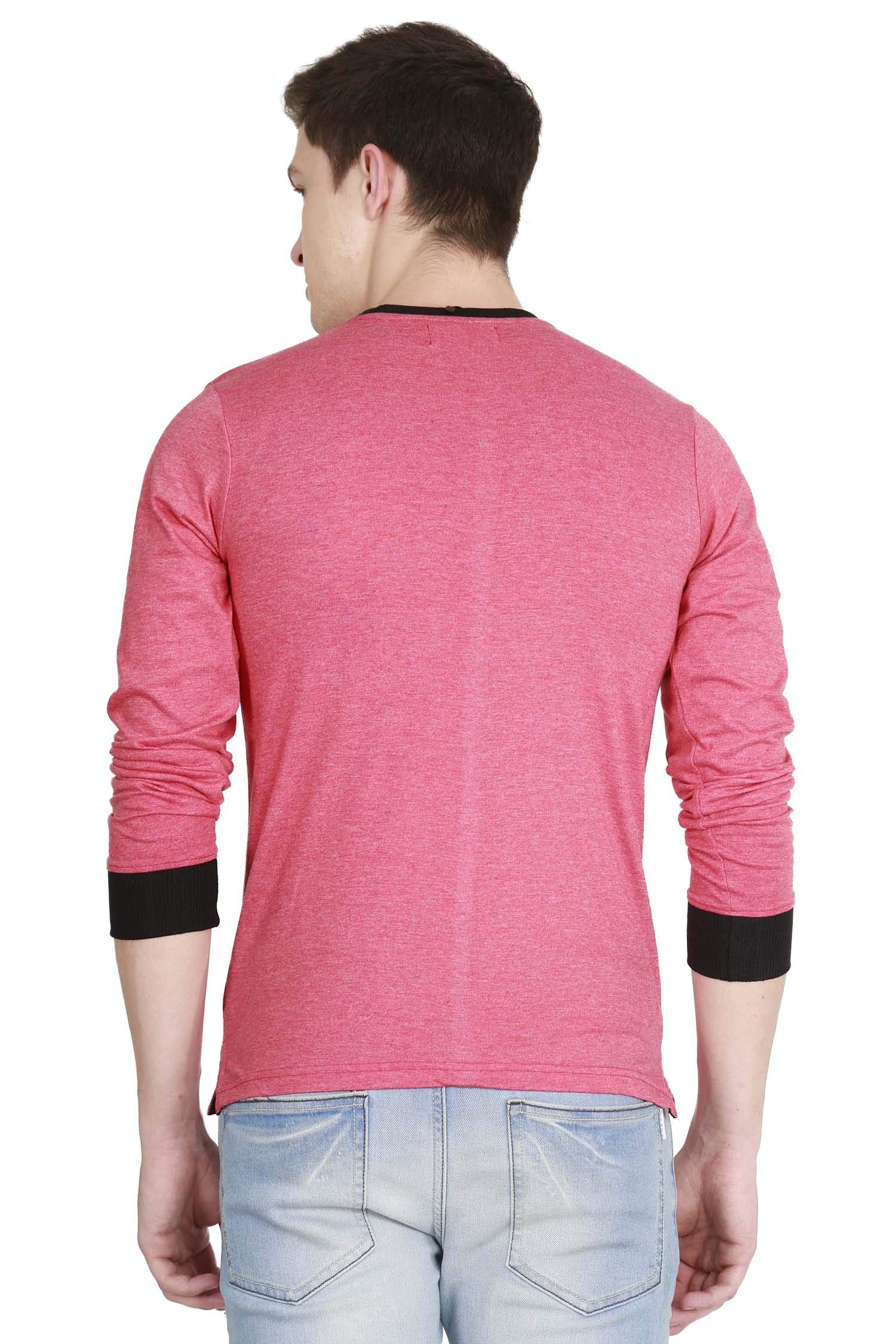 fanideaz Orange Cotton Henley Shirt for Men - Image 2