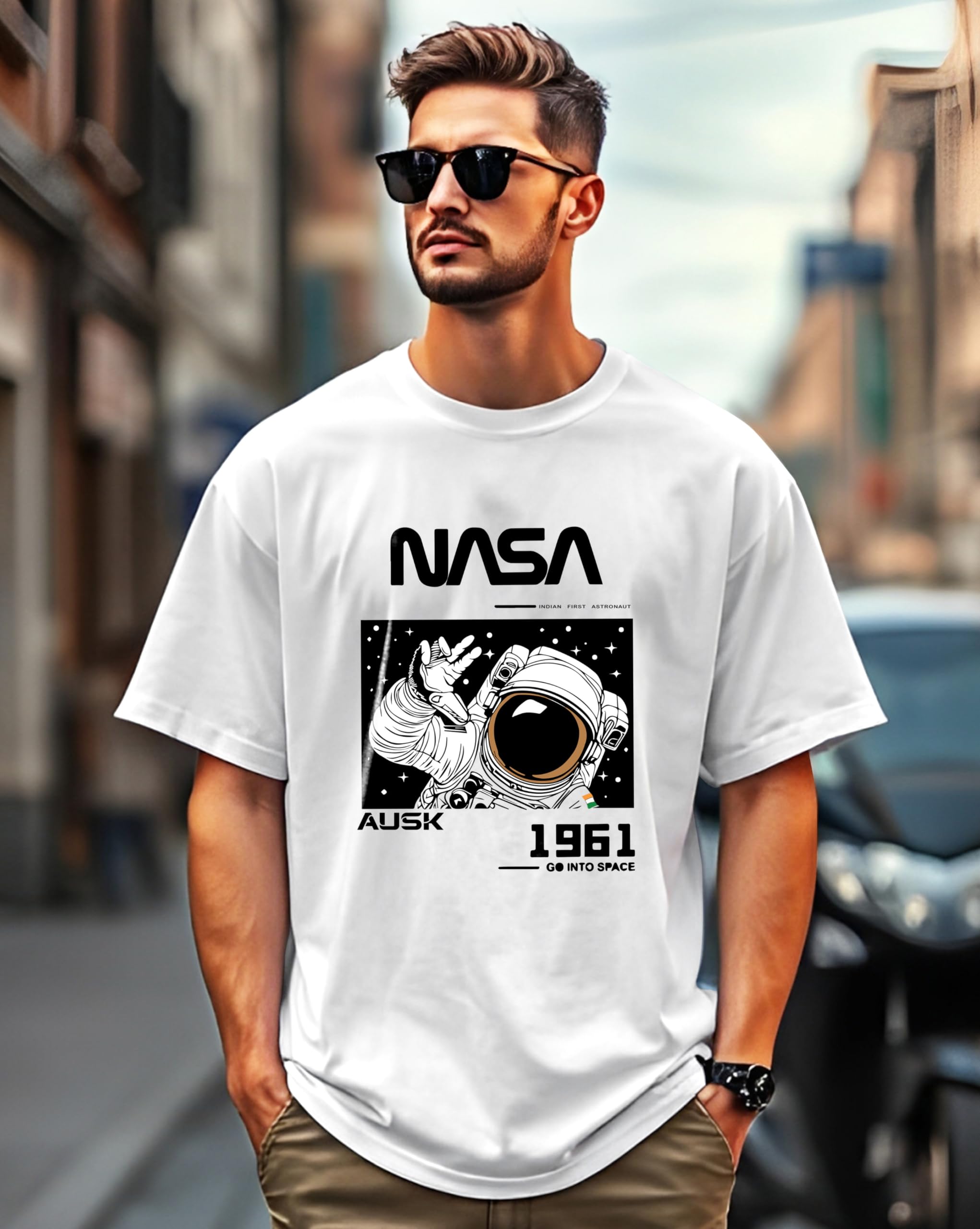 AUSK Men's Printed T-Shirt - White - Image 2