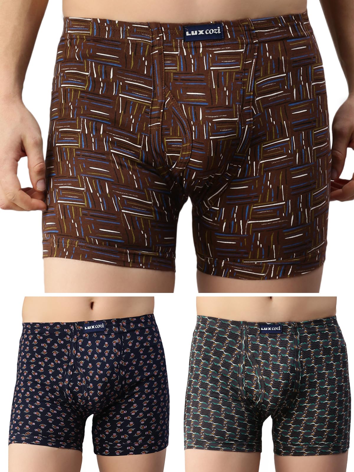 Lux Cozi Men's Printed Long Trunks