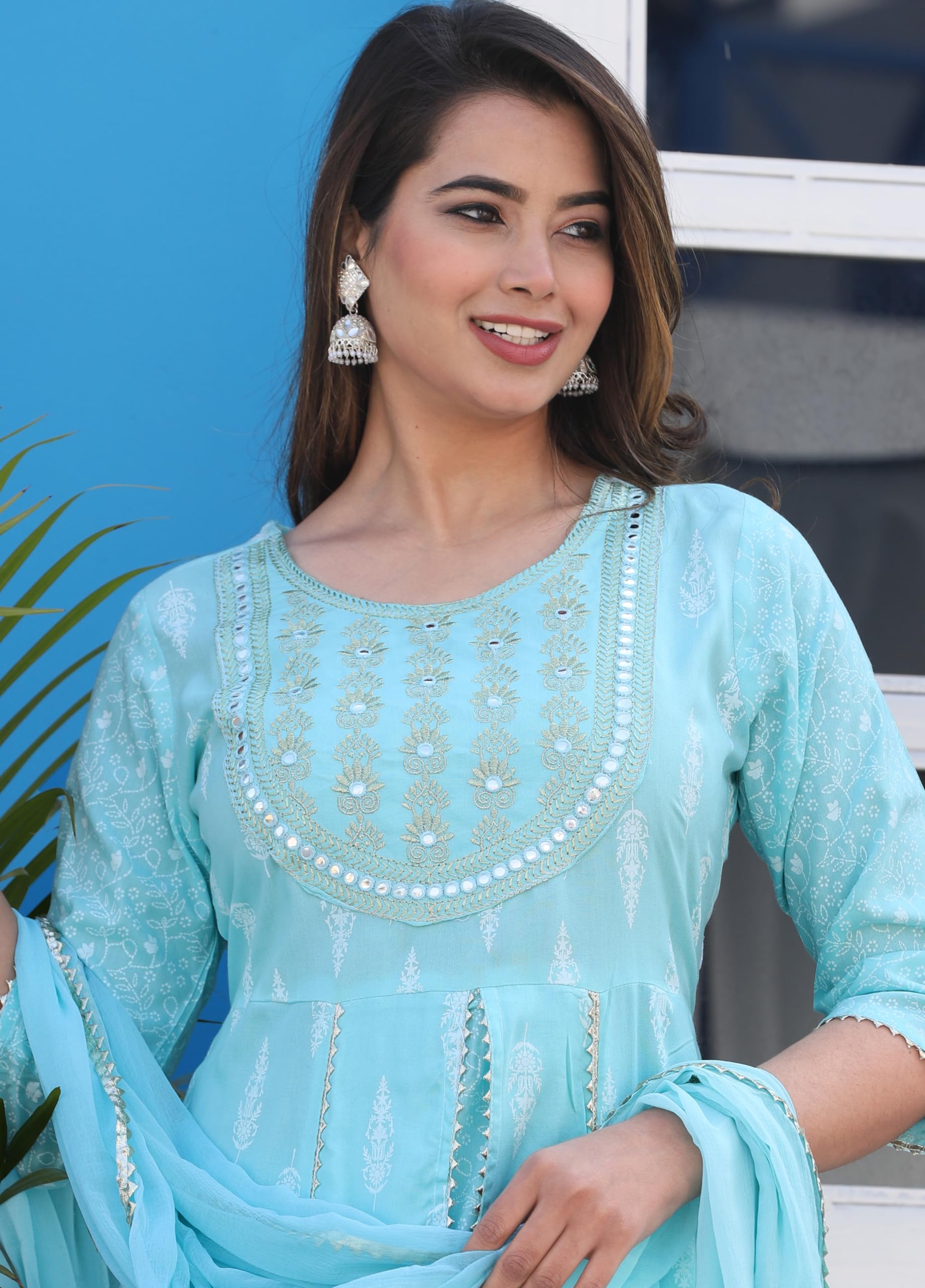 JD Finishing Rayon Printed Kurta Set for Women - Image 5