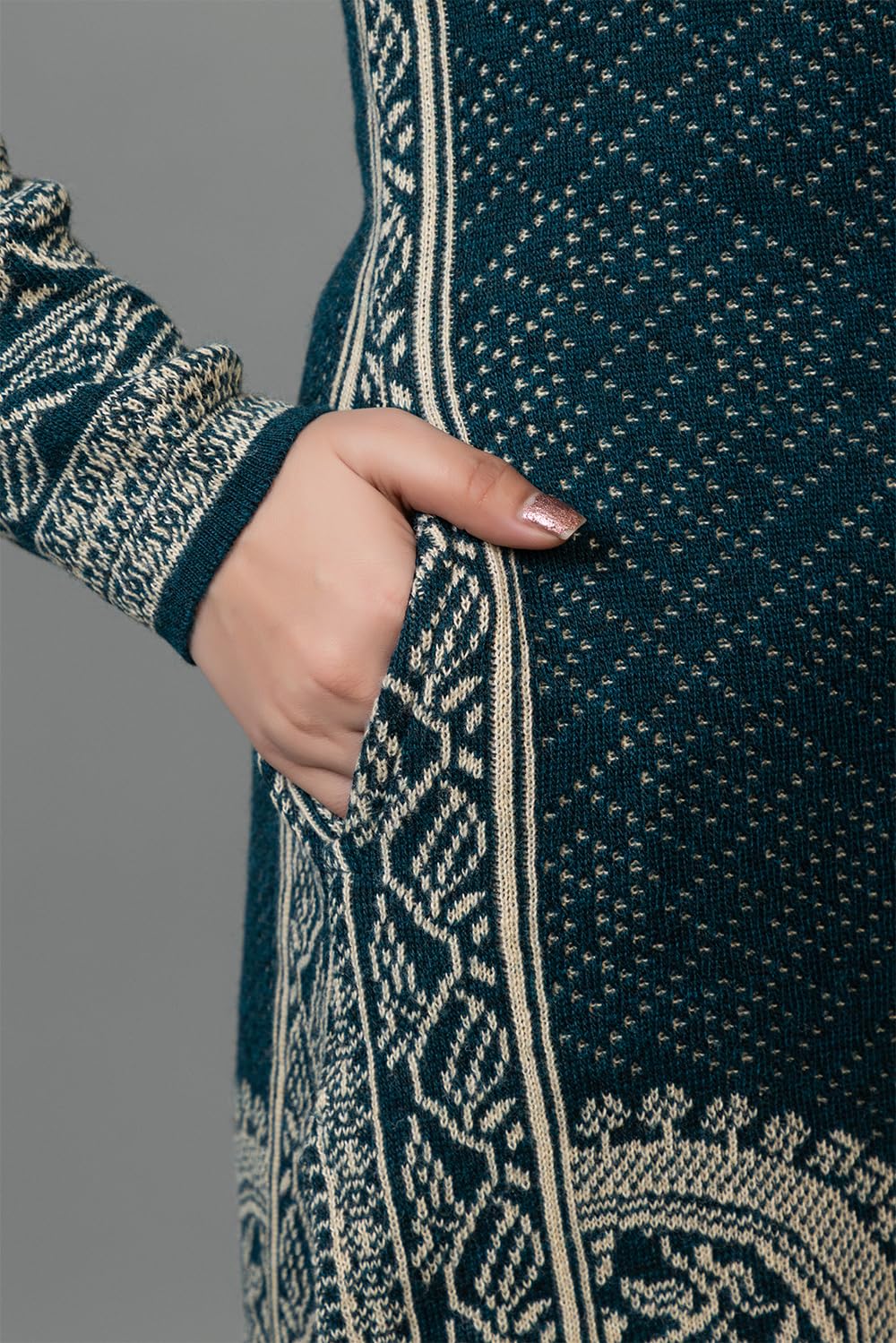 ColorChakra Woolen Kurta Palazzo Set for Women - Image 3