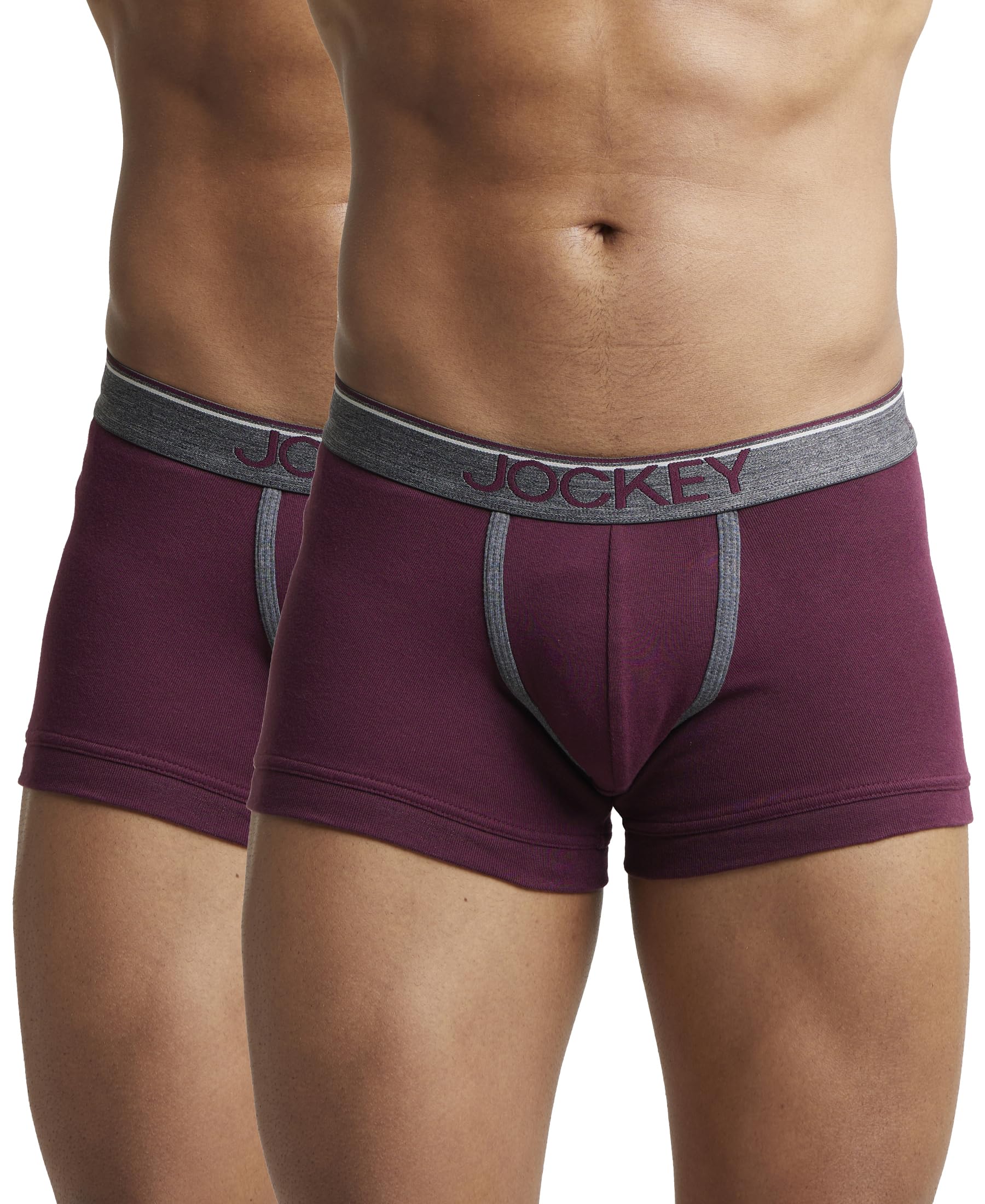 Jockey Men's Cotton Trunks - Wine