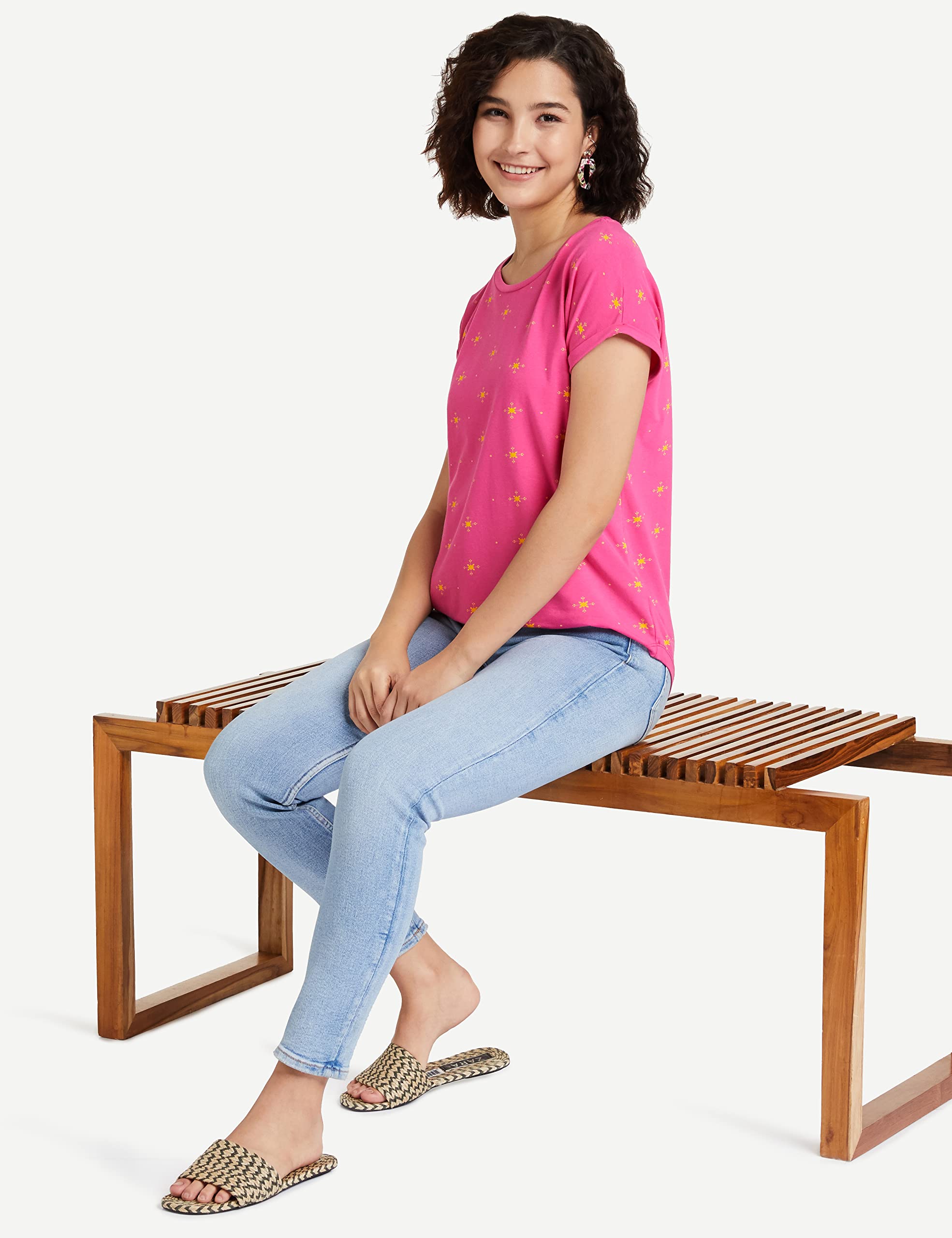 Myx Women's Cotton Loose T-Shirt - Raspberry Black - Image 4