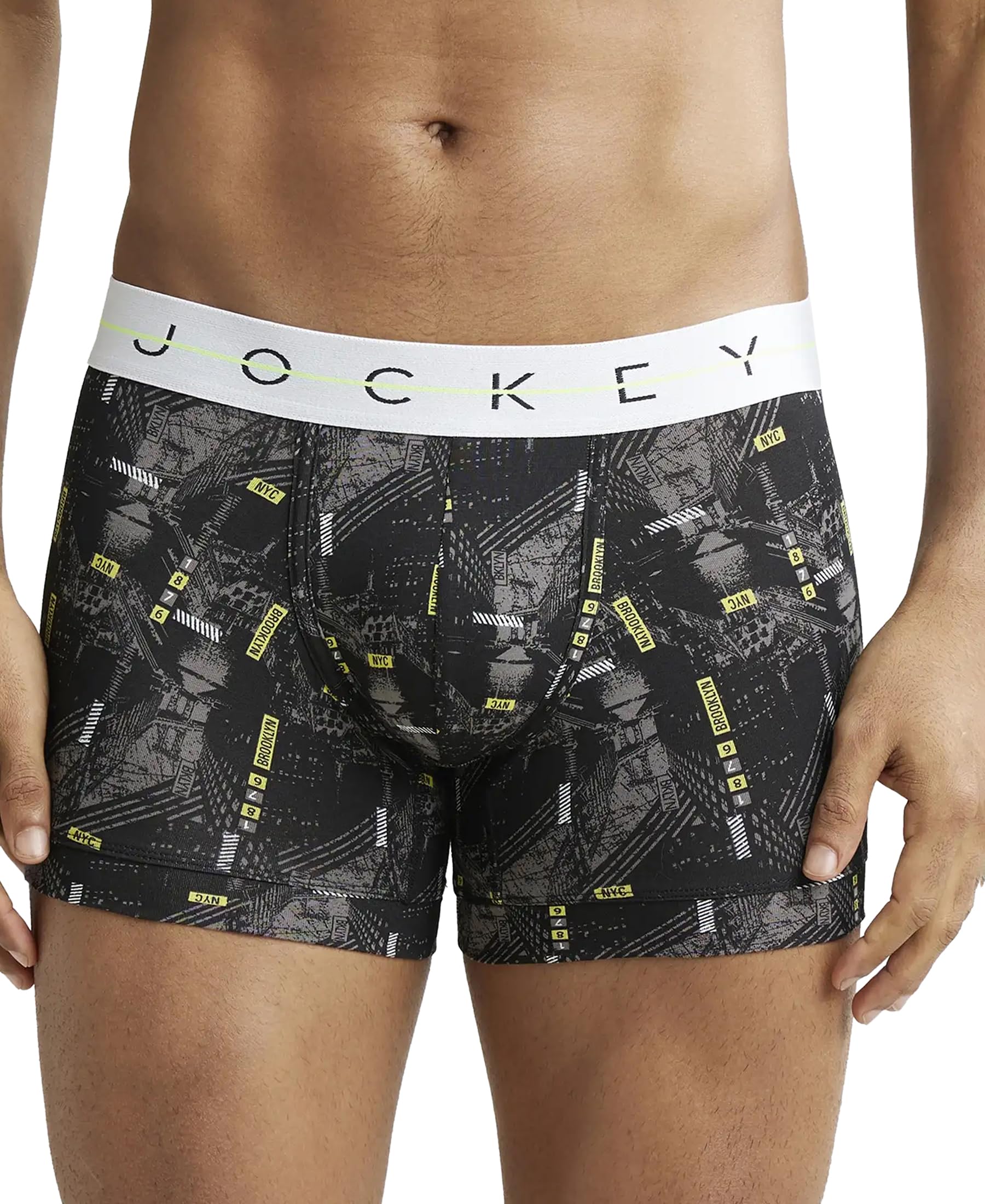 Jockey Men's Printed Trunks - Black