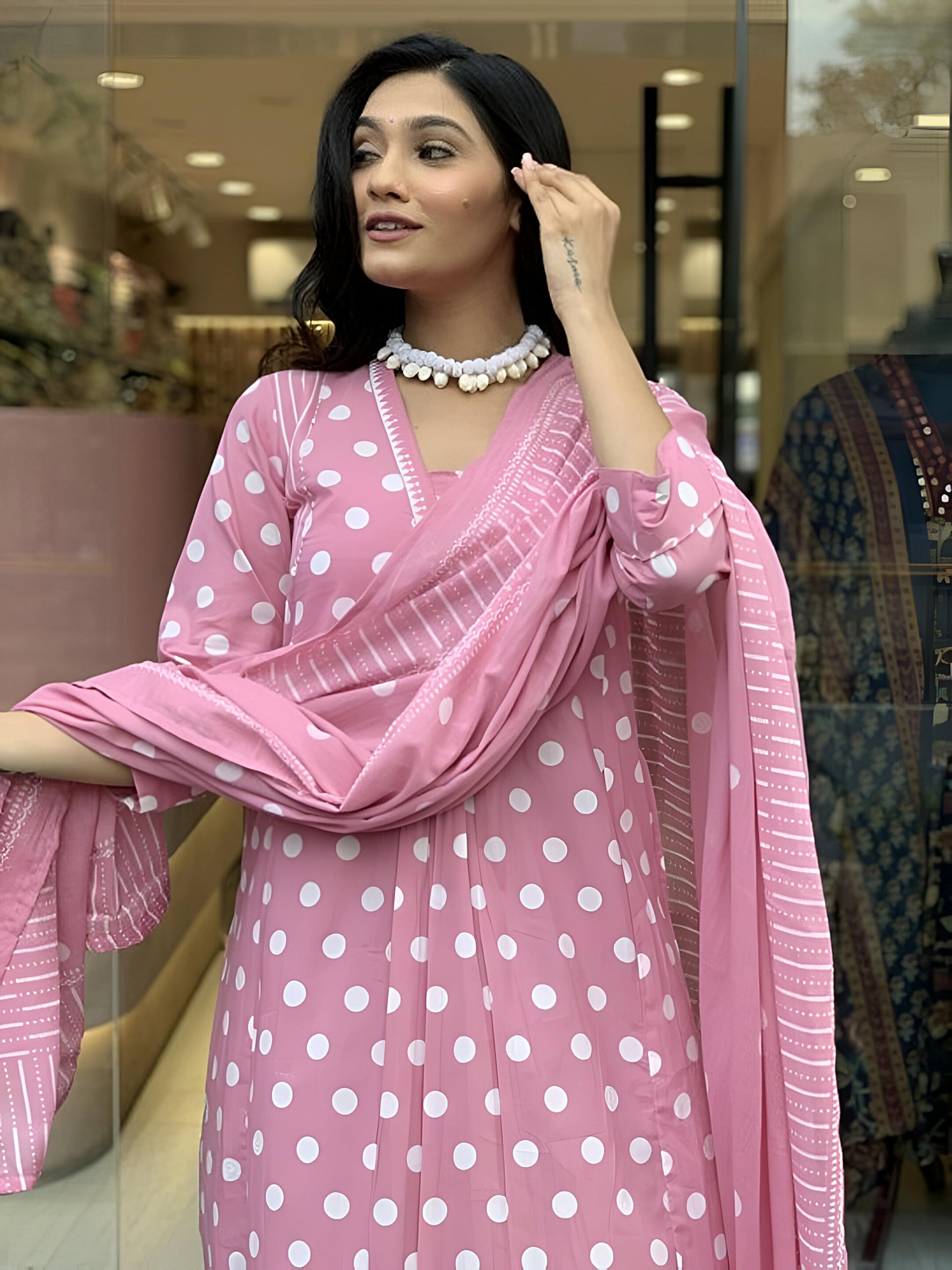 Pinkmint Women's Anarkali Kurta Set - Pink - Image 5