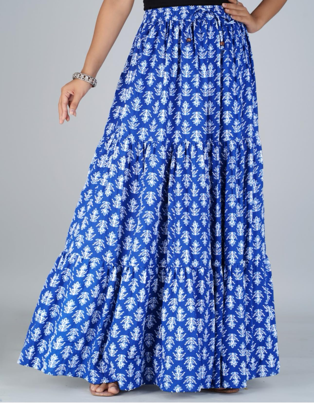 MFGIVA Floral Print Skirt for Women - Cotton - Image 5