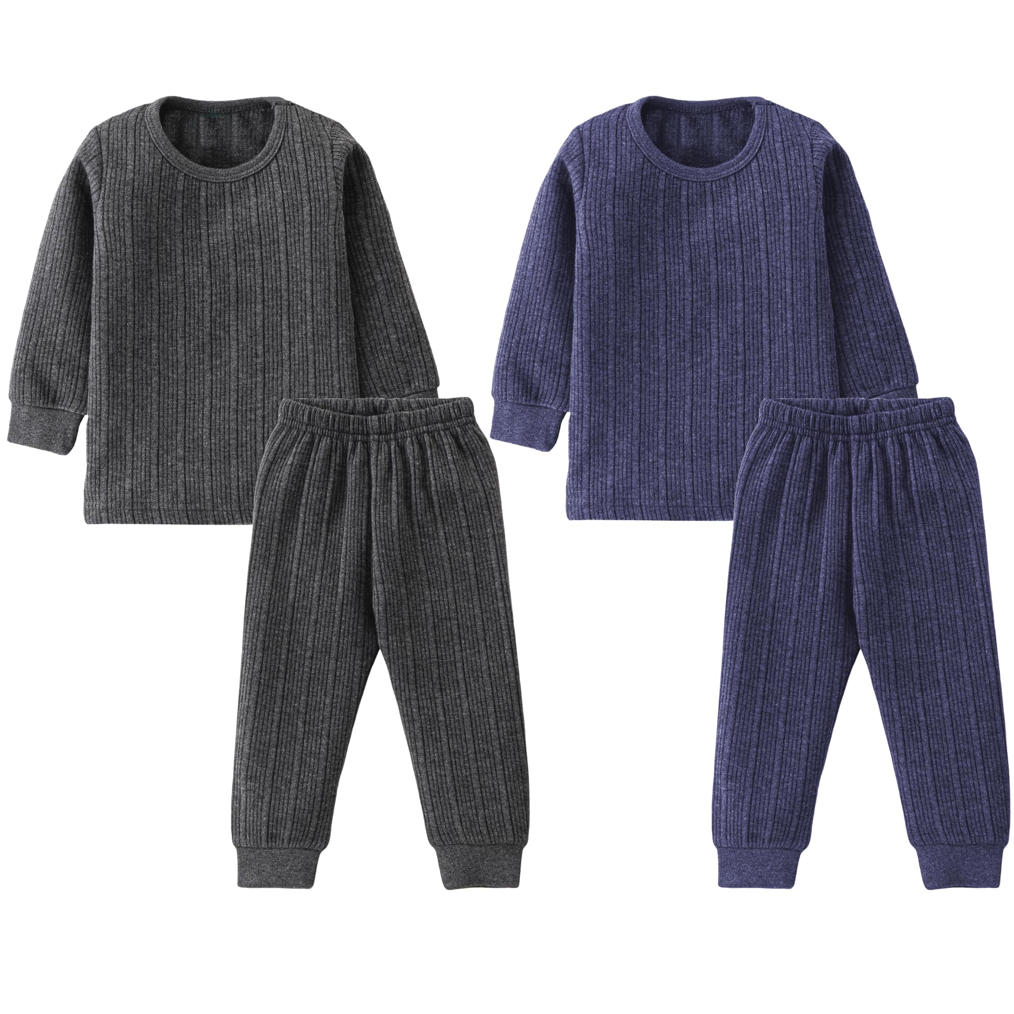 Cozy Winter Thermal Set for Baby - Dark Grey & Blue