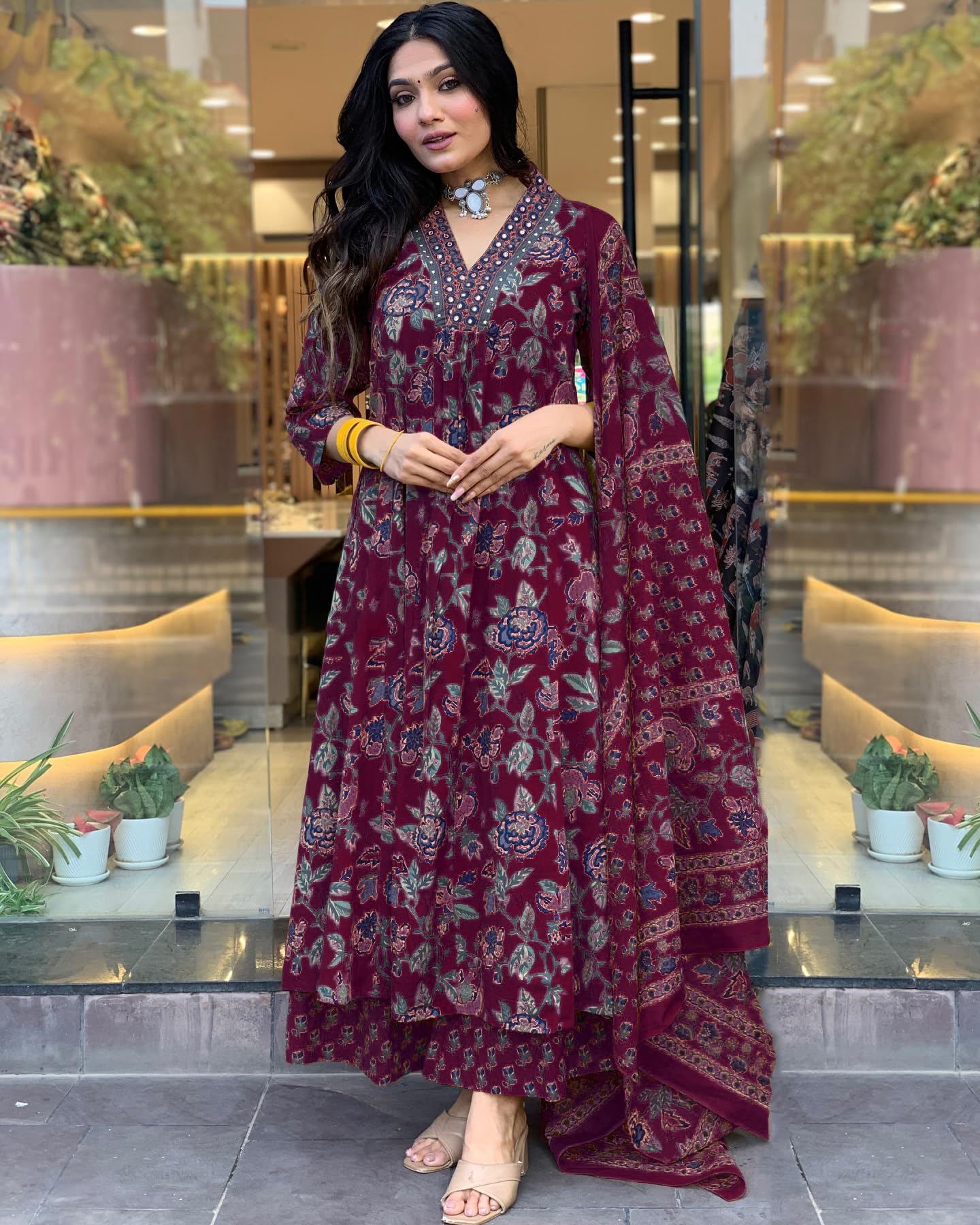 Anarkali Kurta Palazzo Set for Women - Image 4