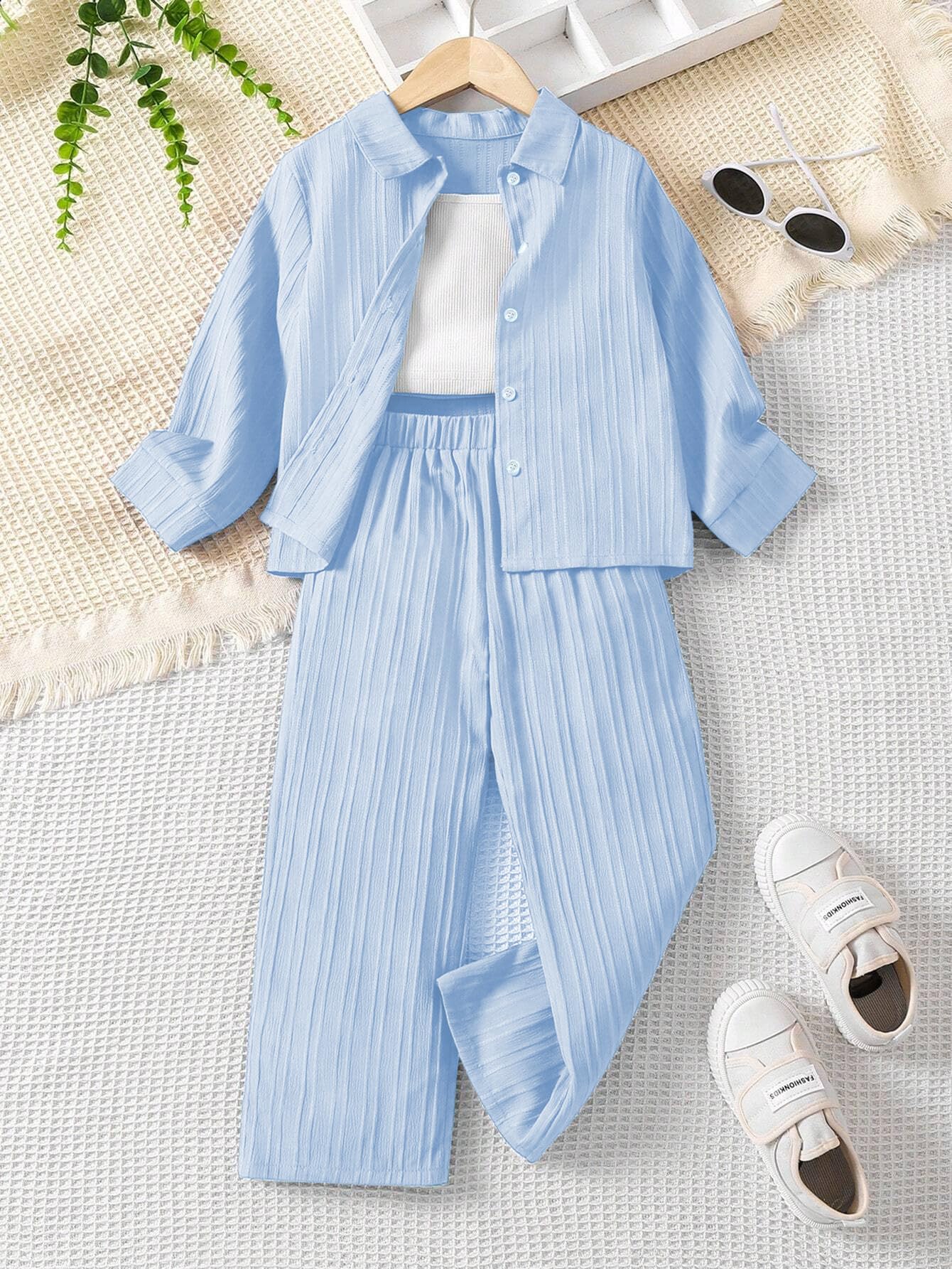 TAGAS Girl Camisole Top - Sky Blue - Image 2