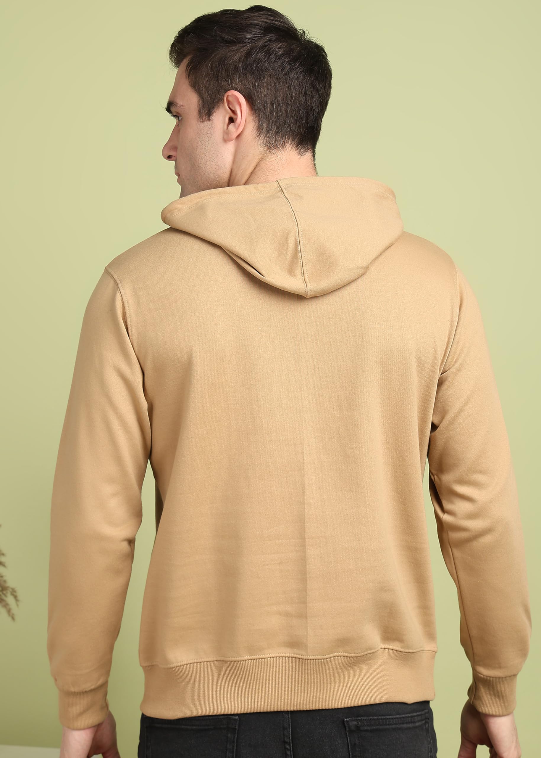 Alan Jones Men Solid Hooded Sweatshirt - Image 5